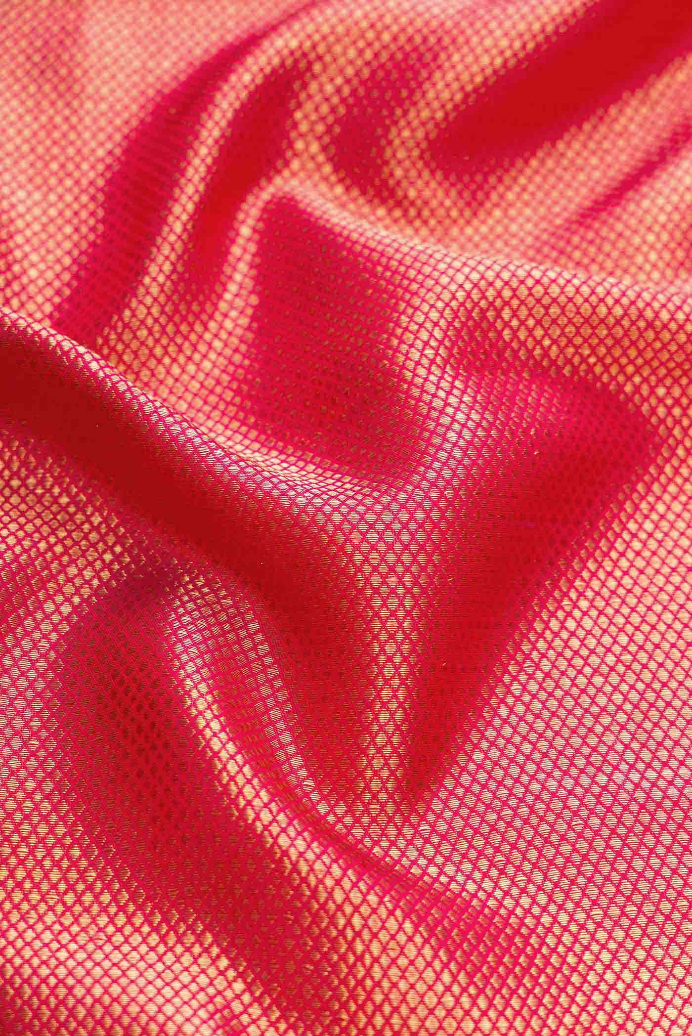 Red Dual Tone Kanchipuram Silk Saree