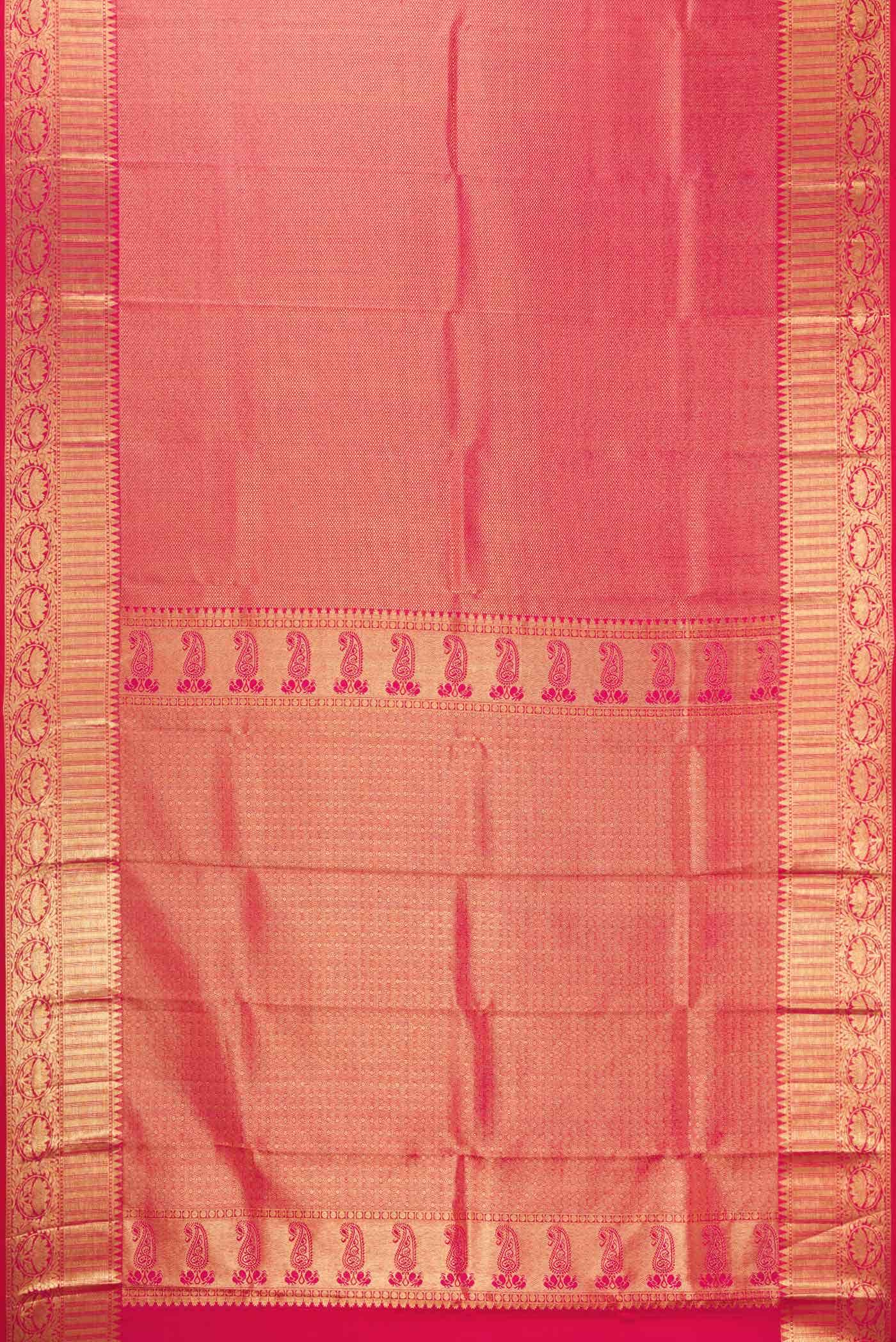 Red Dual Tone Kanchipuram Silk Saree