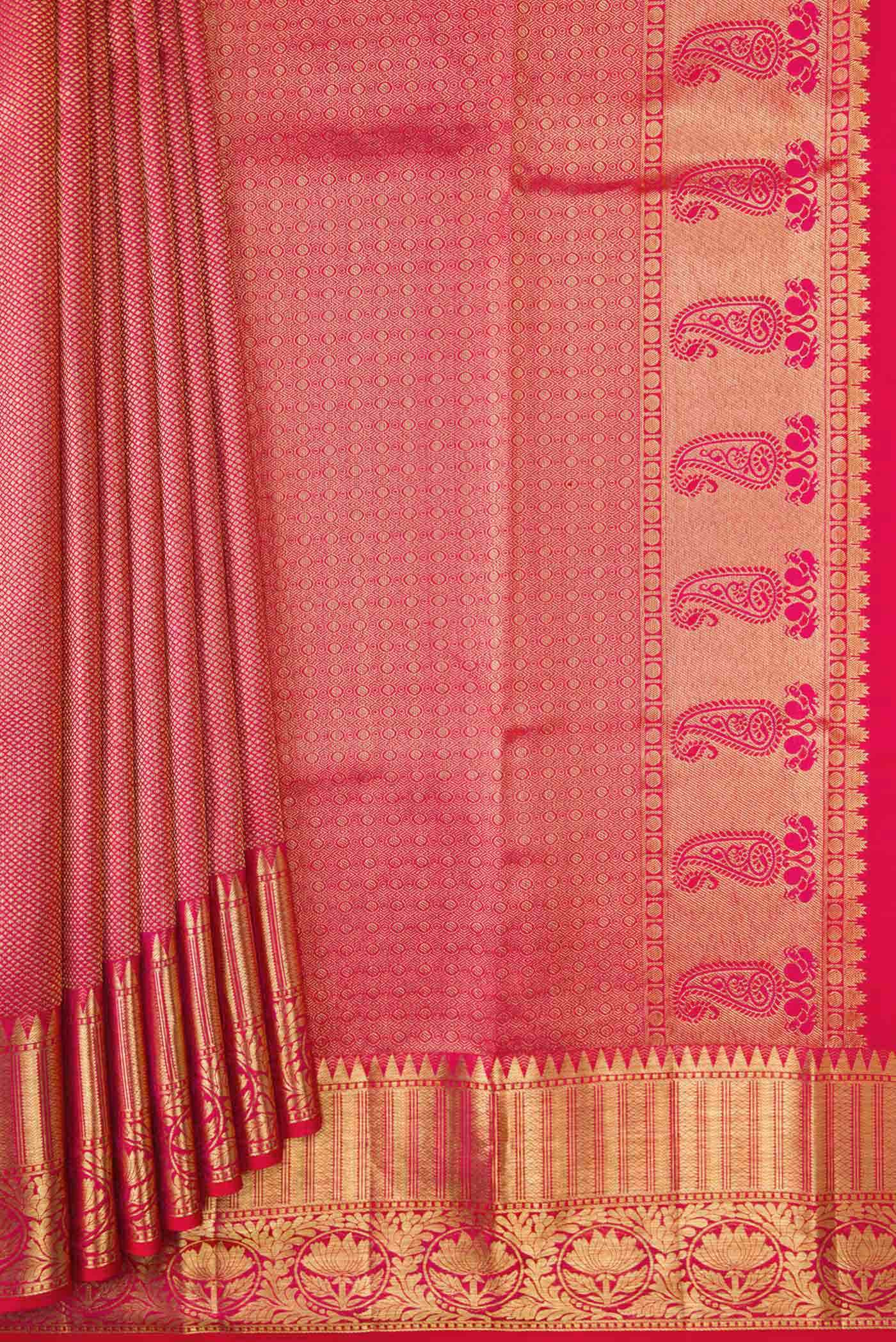 Red Dual Tone Kanchipuram Silk Saree
