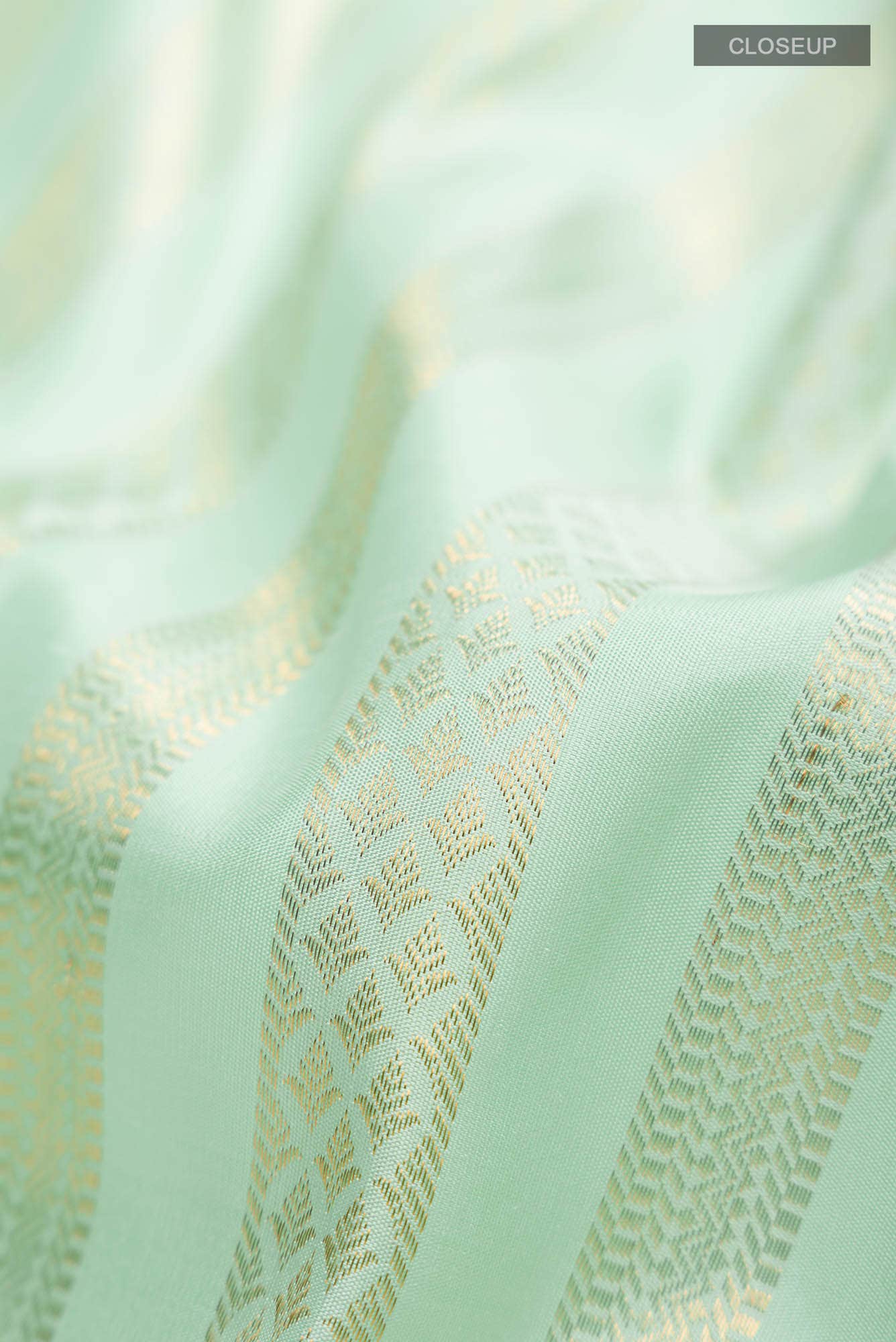Mint Green Kanchipuram Silk Saree