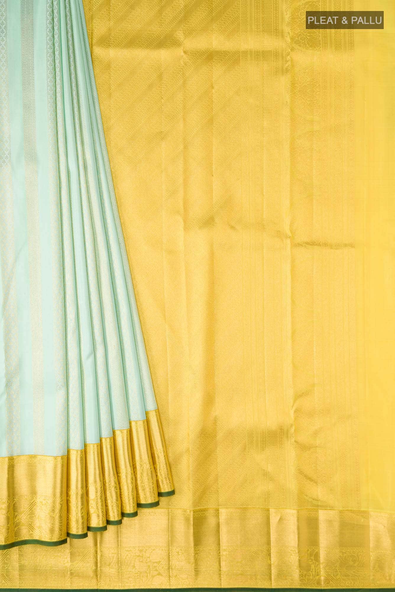 Mint Green Kanchipuram Silk Saree