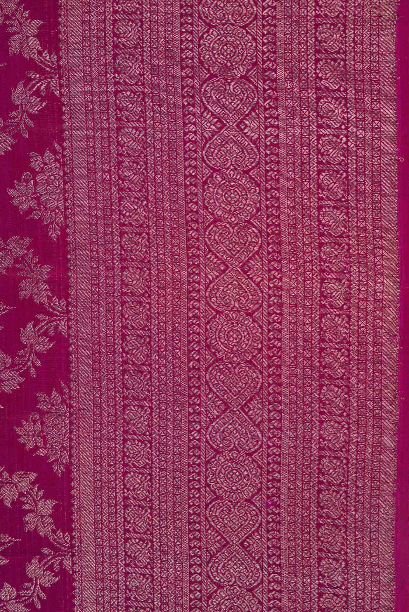 Magenta Dual Tone Kanchipuram Silk Saree