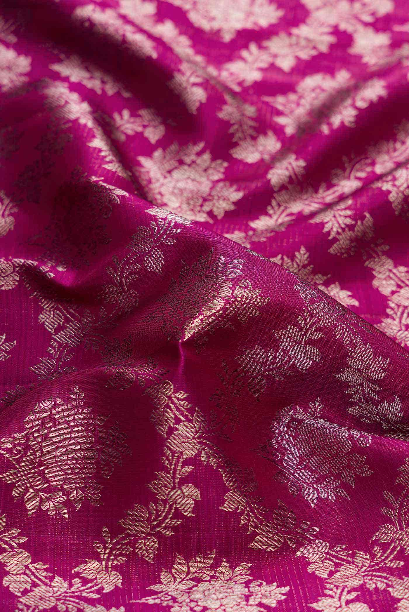 Magenta Dual Tone Kanchipuram Silk Saree