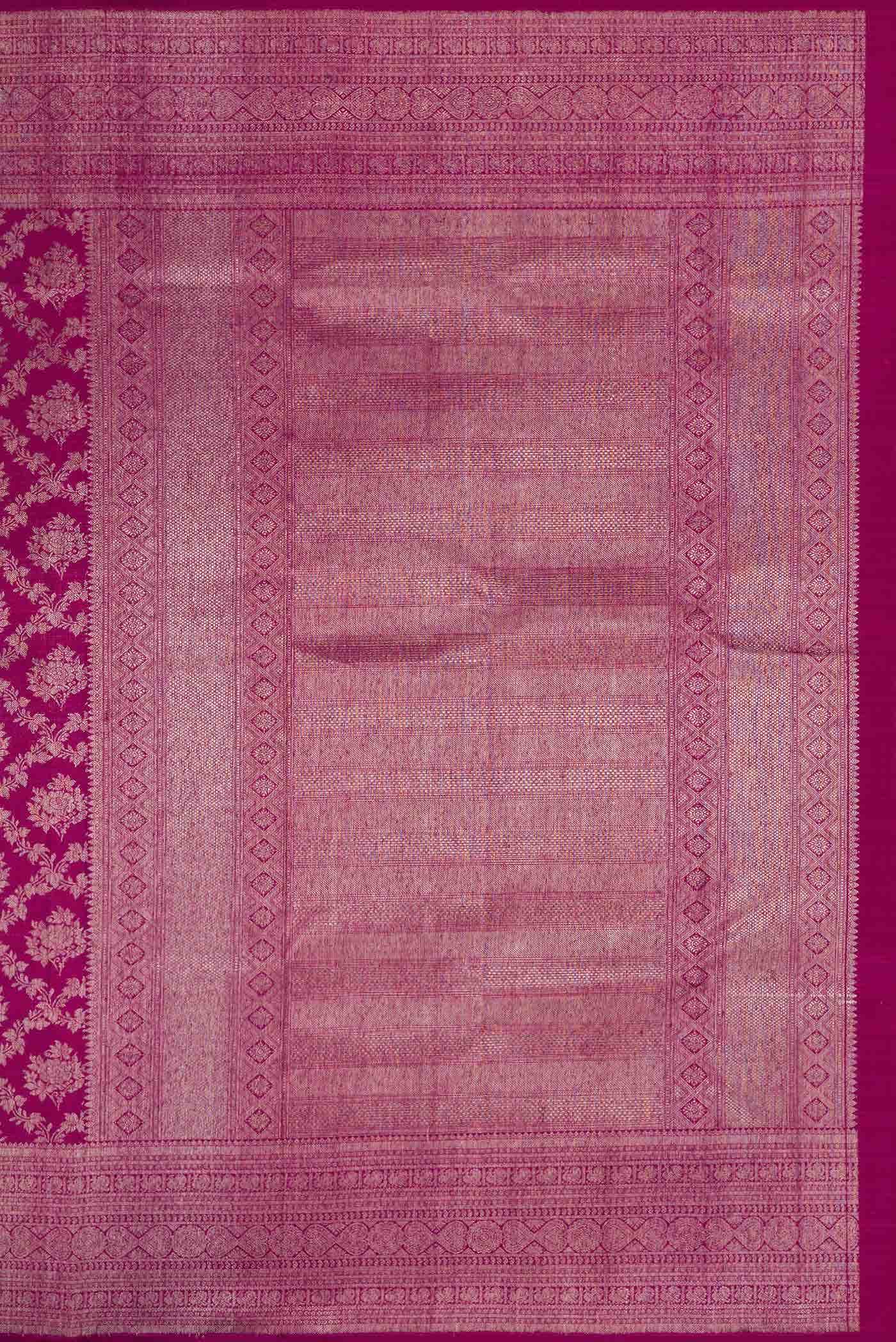 Magenta Dual Tone Kanchipuram Silk Saree