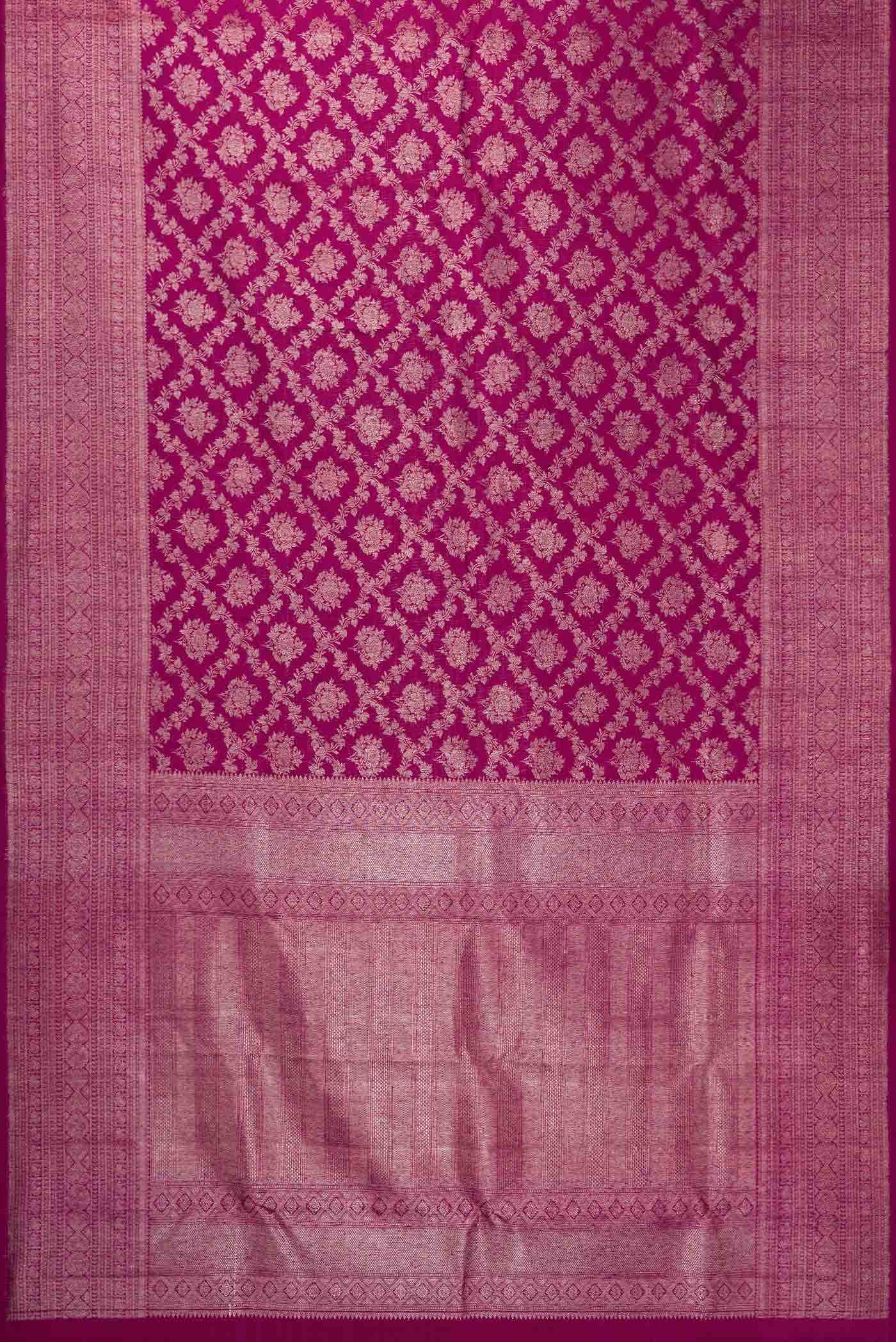 Magenta Dual Tone Kanchipuram Silk Saree