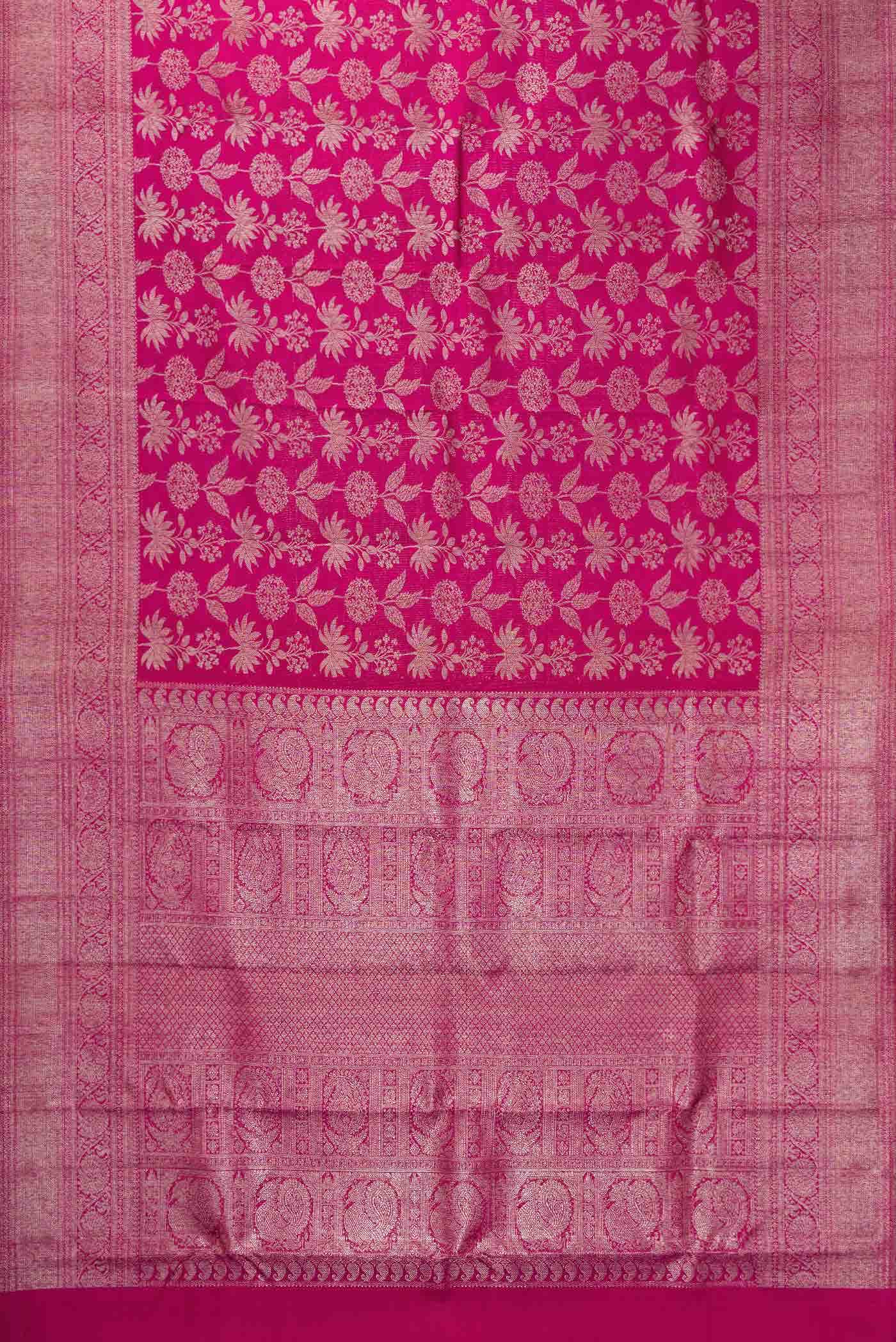 Magenta Dual Tone Kanchipuram Silk Saree