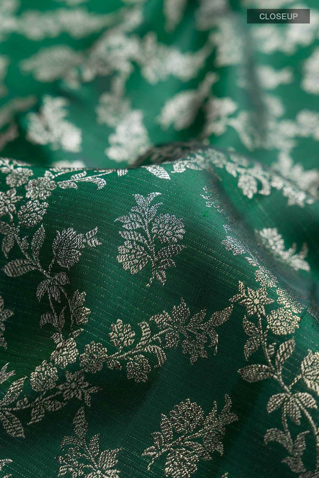 Bottle Green Kanchipuram Silk Saree