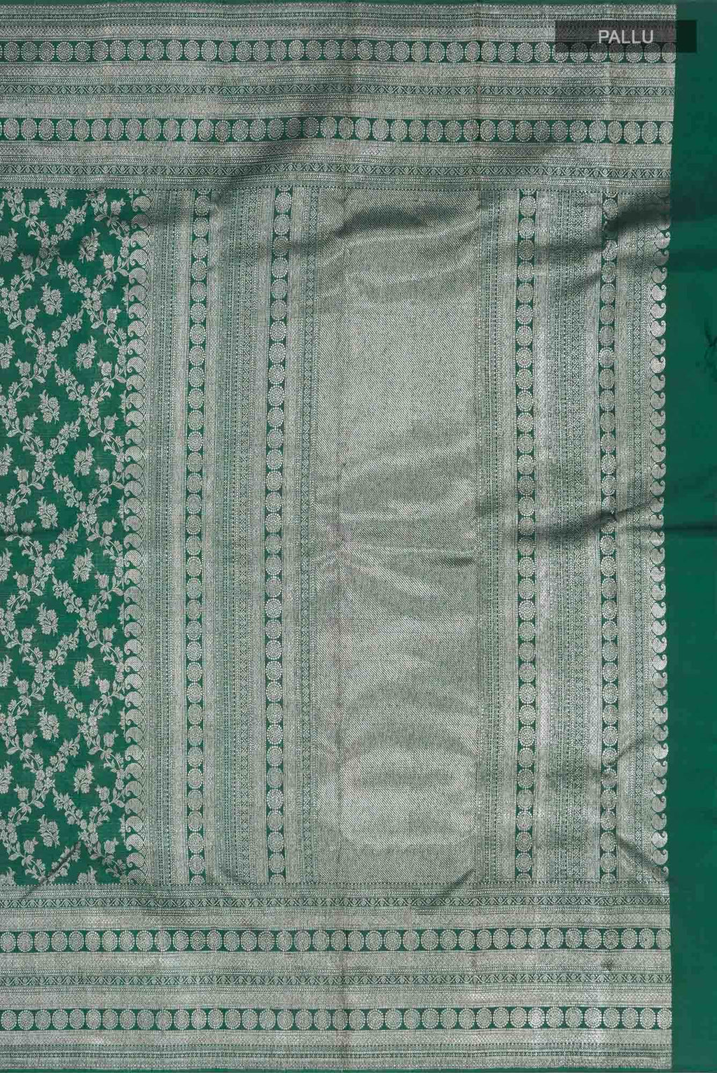Bottle Green Kanchipuram Silk Saree