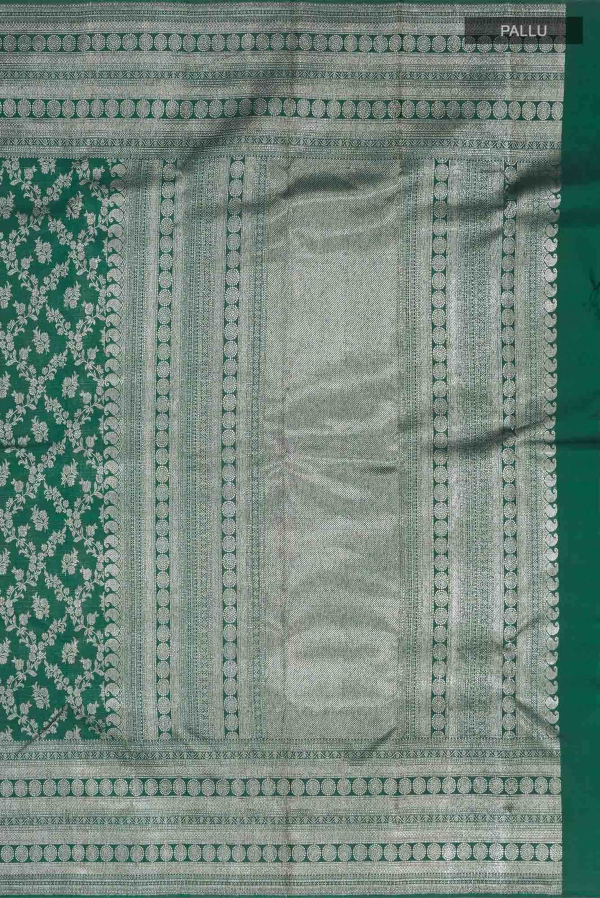 Bottle Green Kanchipuram Silk Saree