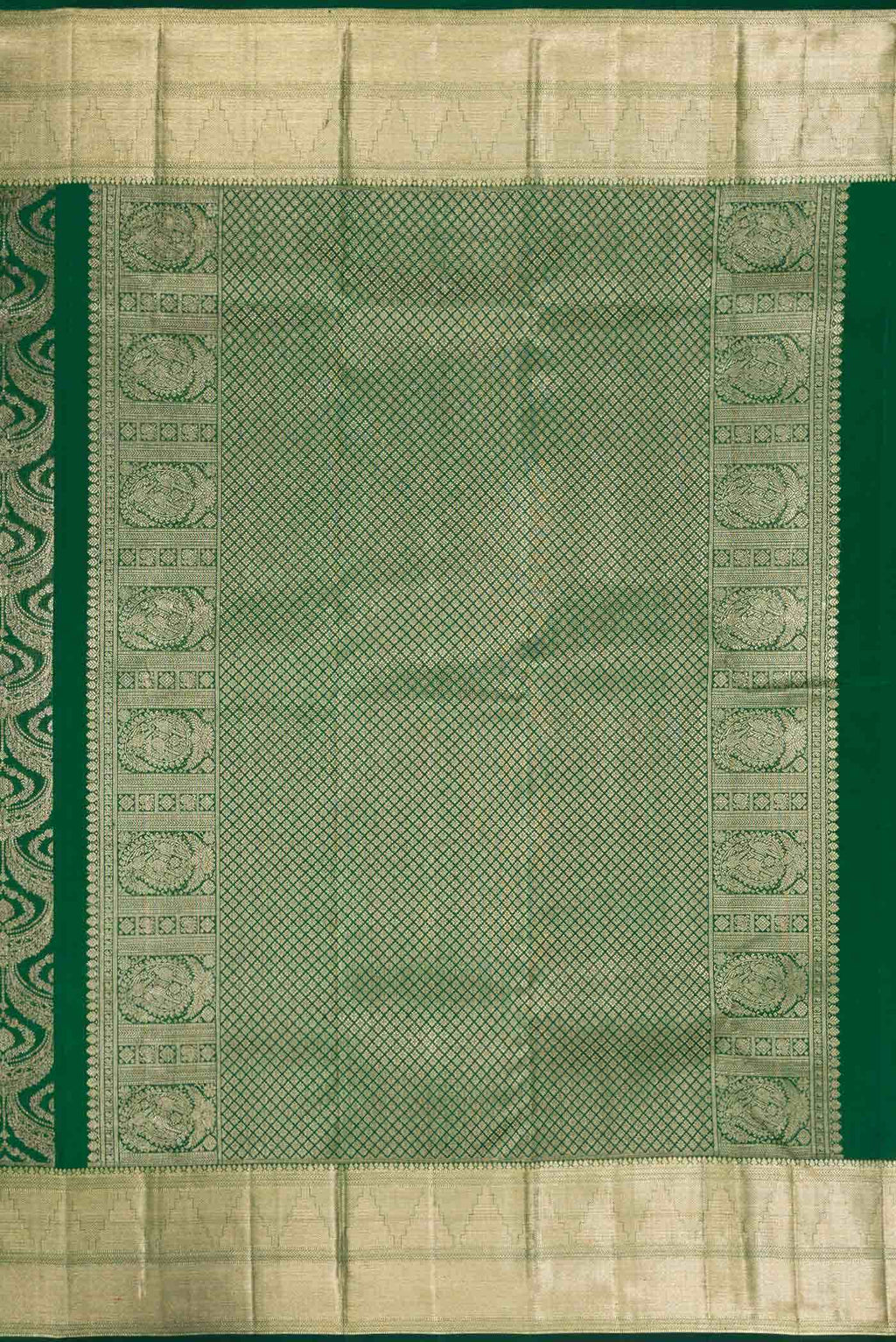 Green Dual Tone Kanchipuram Silk Saree