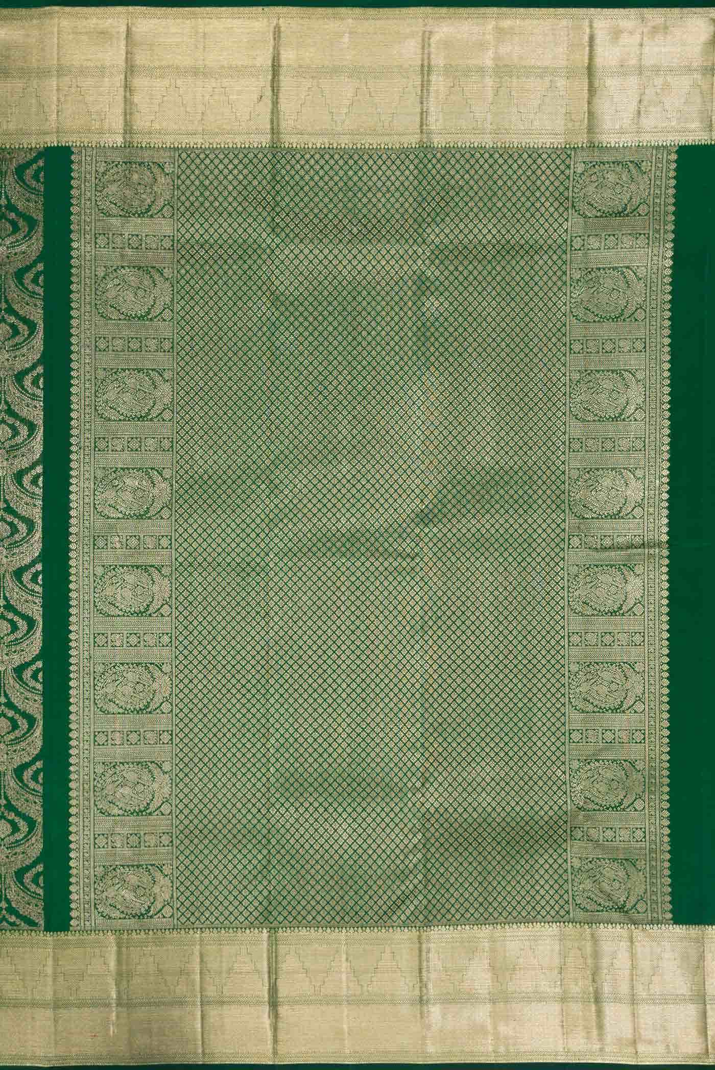 Green Dual Tone Kanchipuram Silk Saree