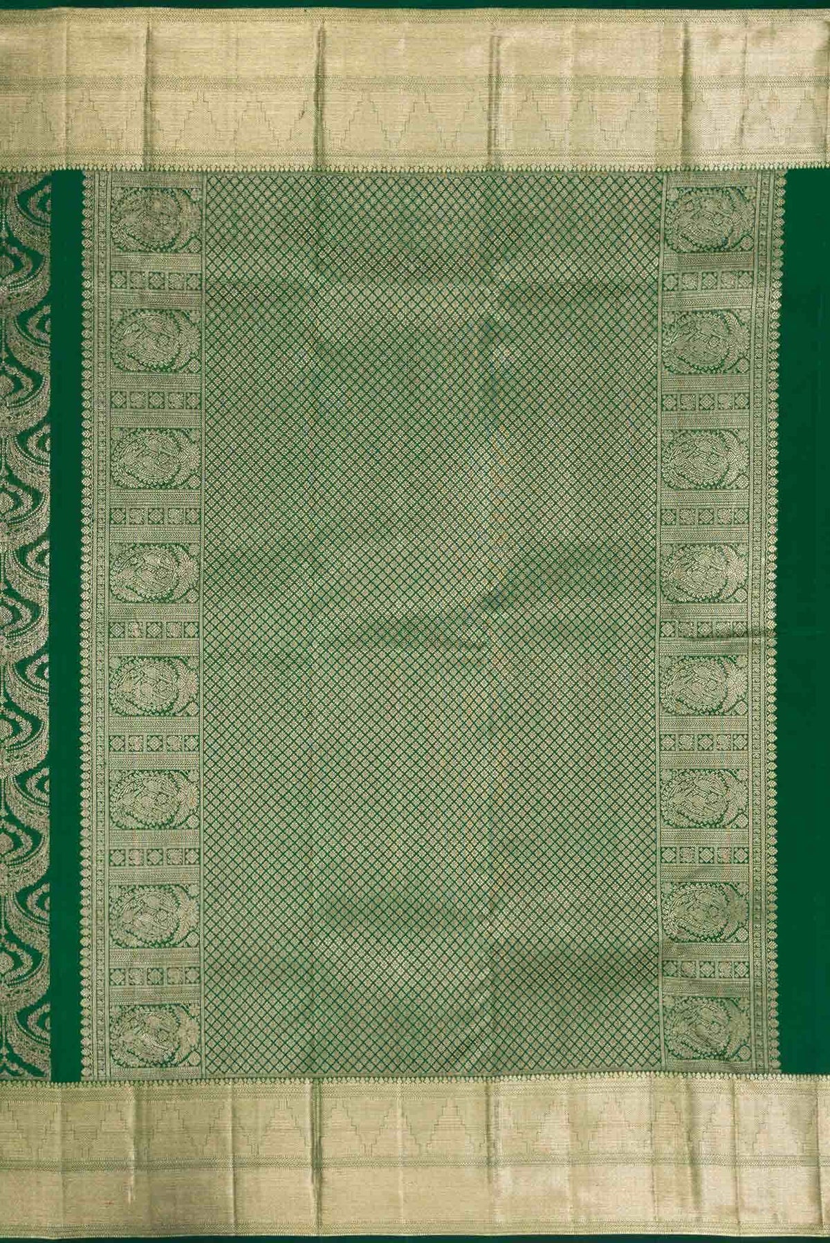 Green Dual Tone Kanchipuram Silk Saree