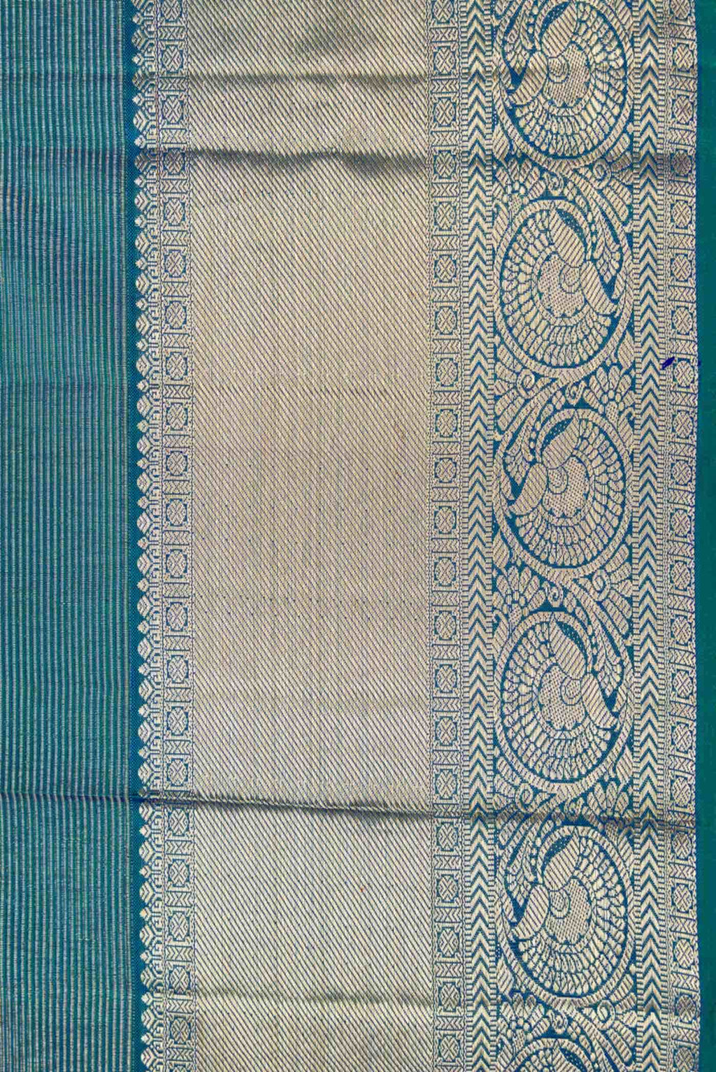 Sea Blue Dual Tone Kanchipuram Silk Saree