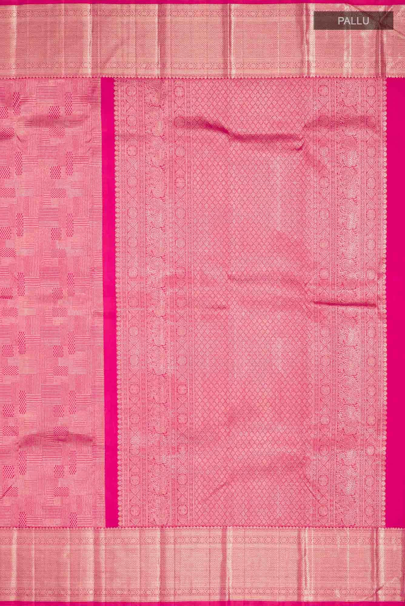 Pink Kanchipuram Silk Saree