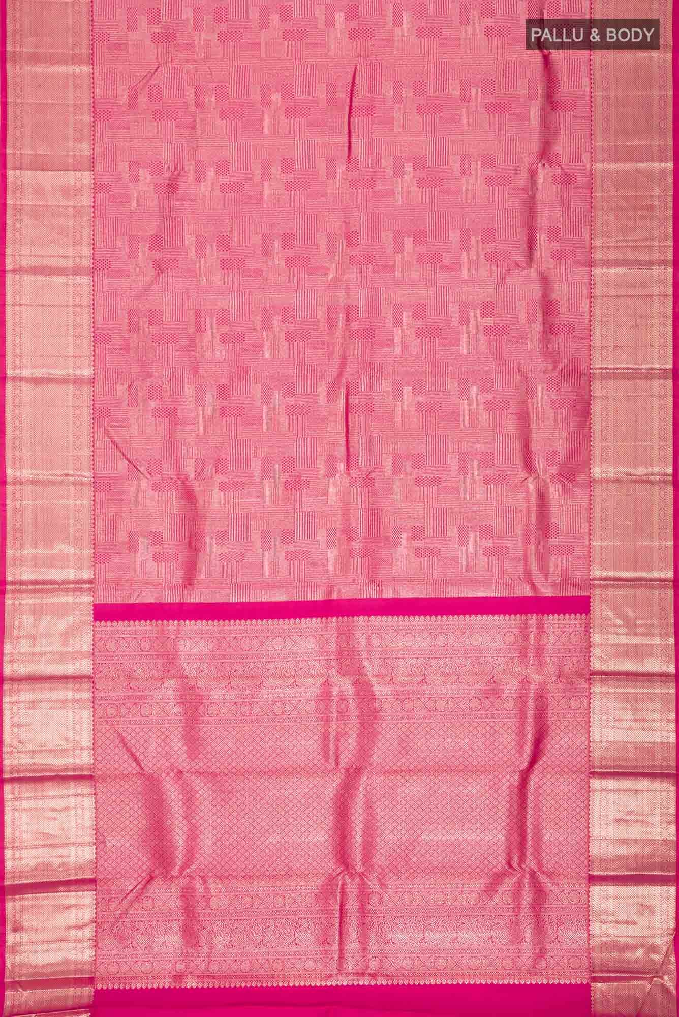 Pink Kanchipuram Silk Saree