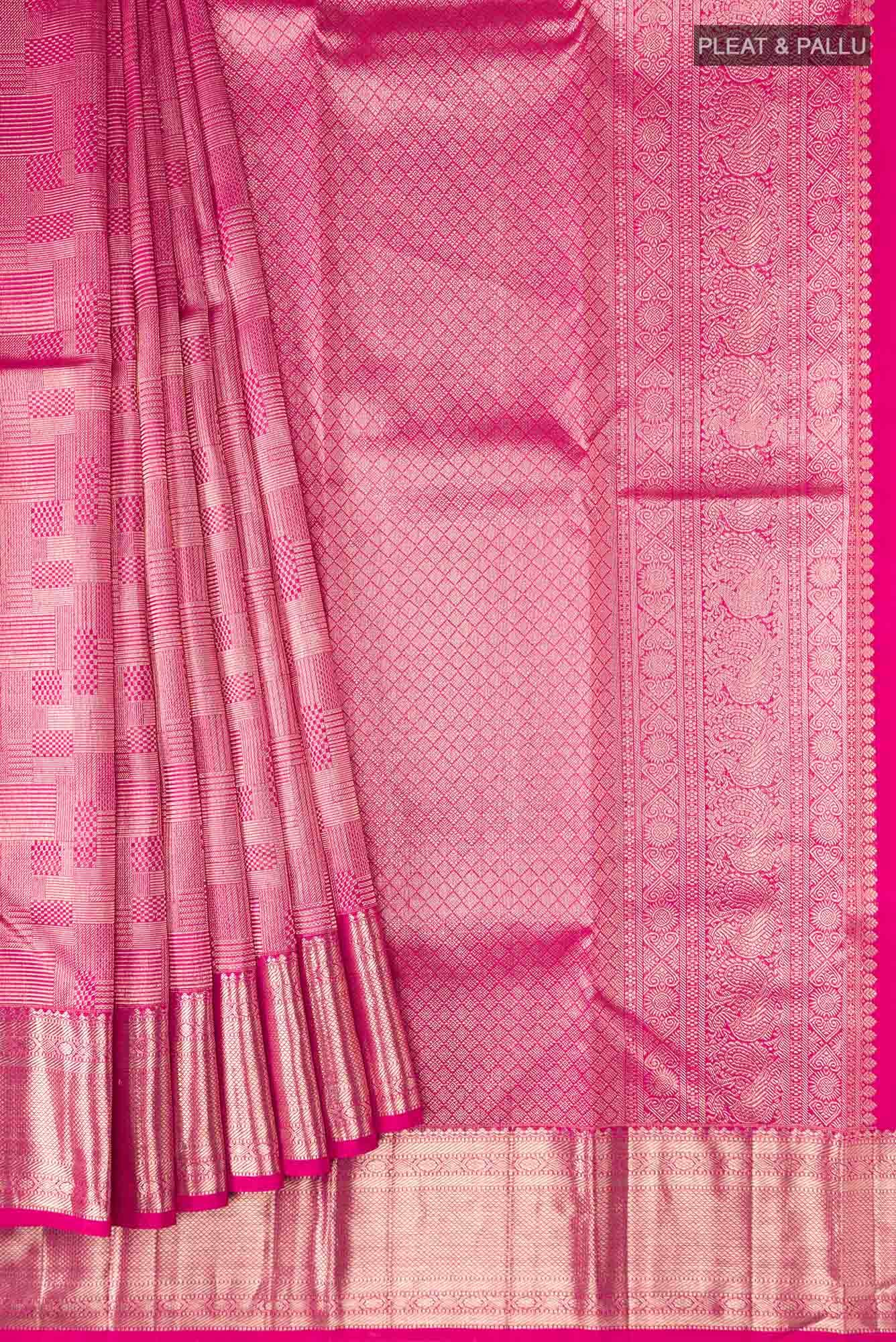 Pink Kanchipuram Silk Saree