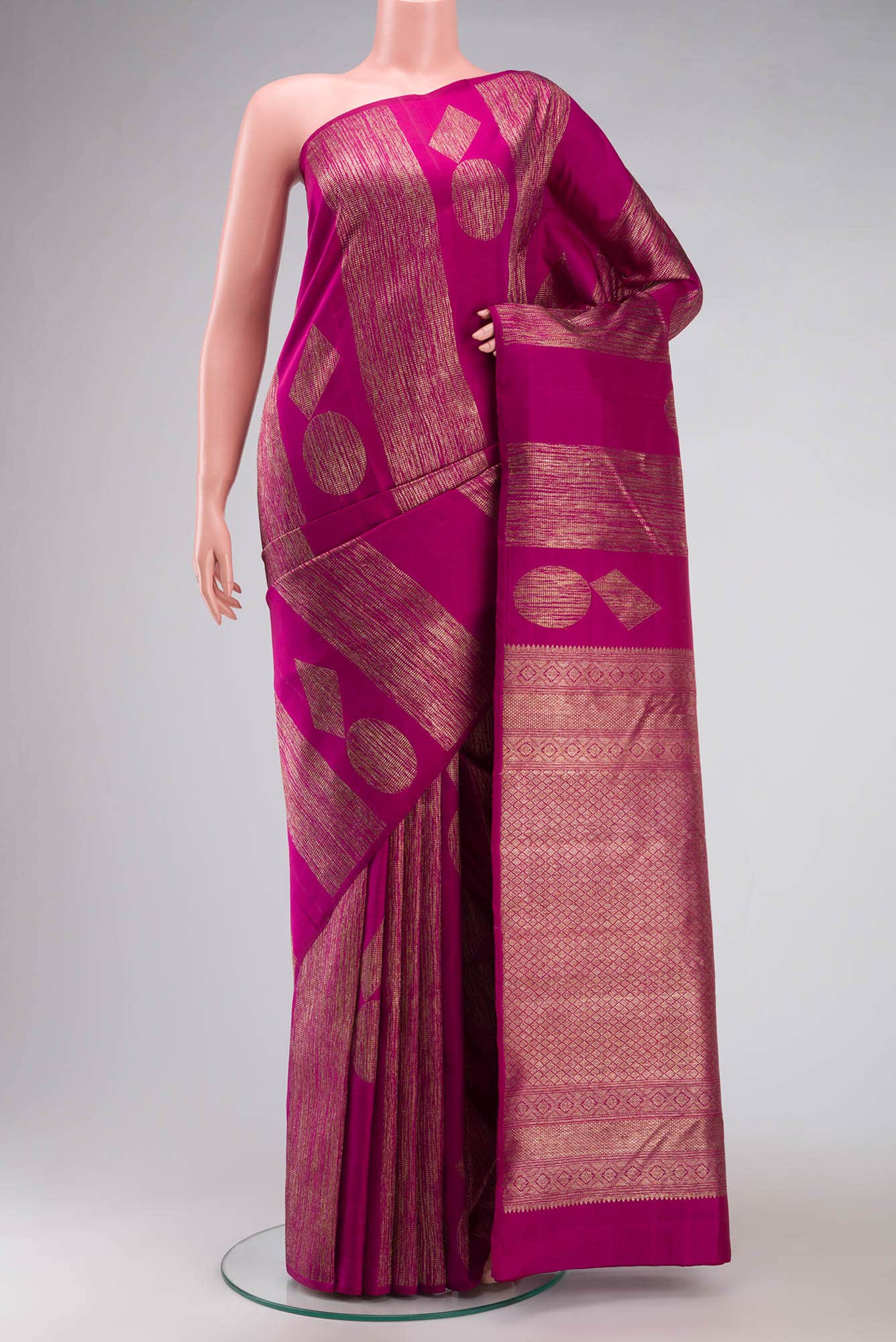 Purple Kanchipuram Silk Saree