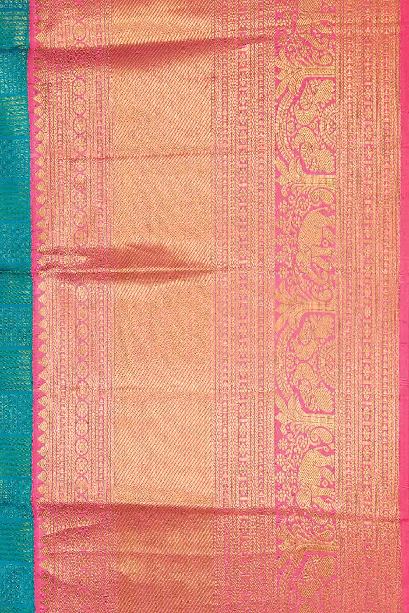 Green Dual Tone Kanchipuram Silk Saree