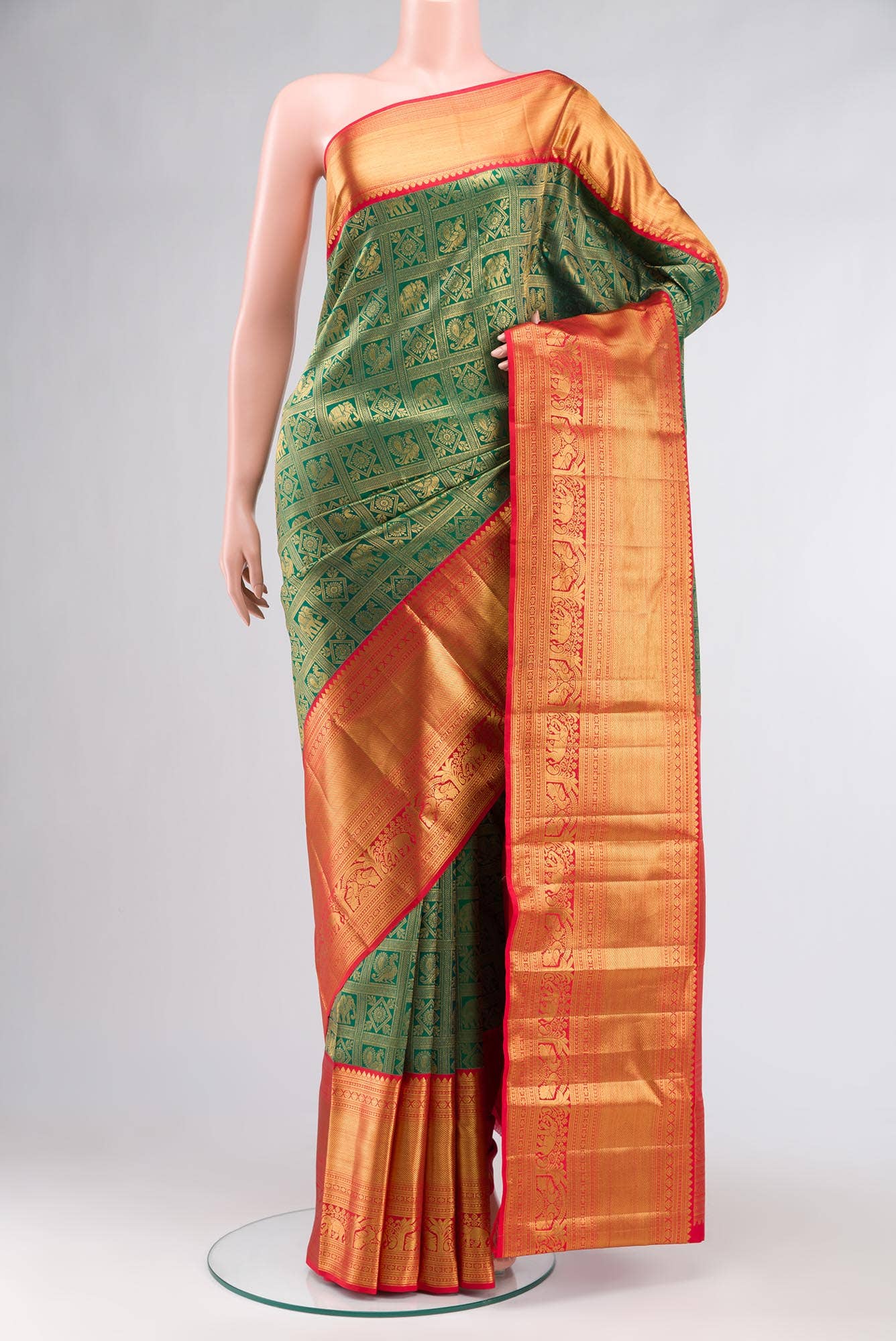Green Kanchipuram Silk Saree