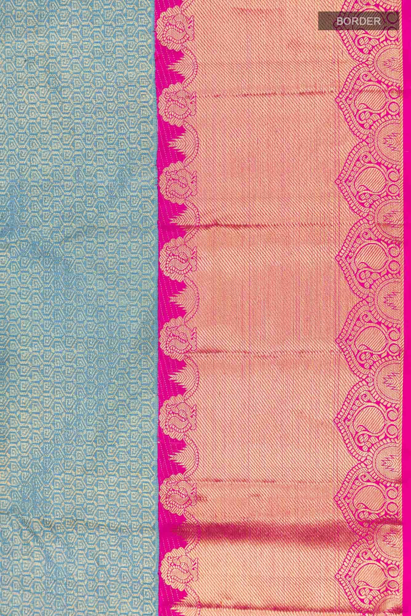 Blue Kanchipuram Silk Saree
