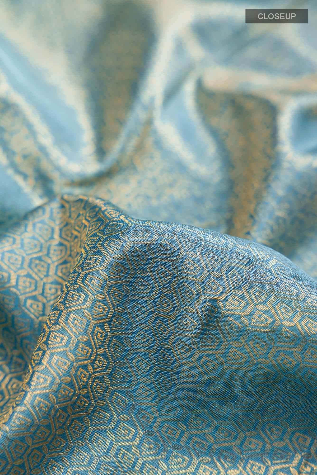 Blue Kanchipuram Silk Saree
