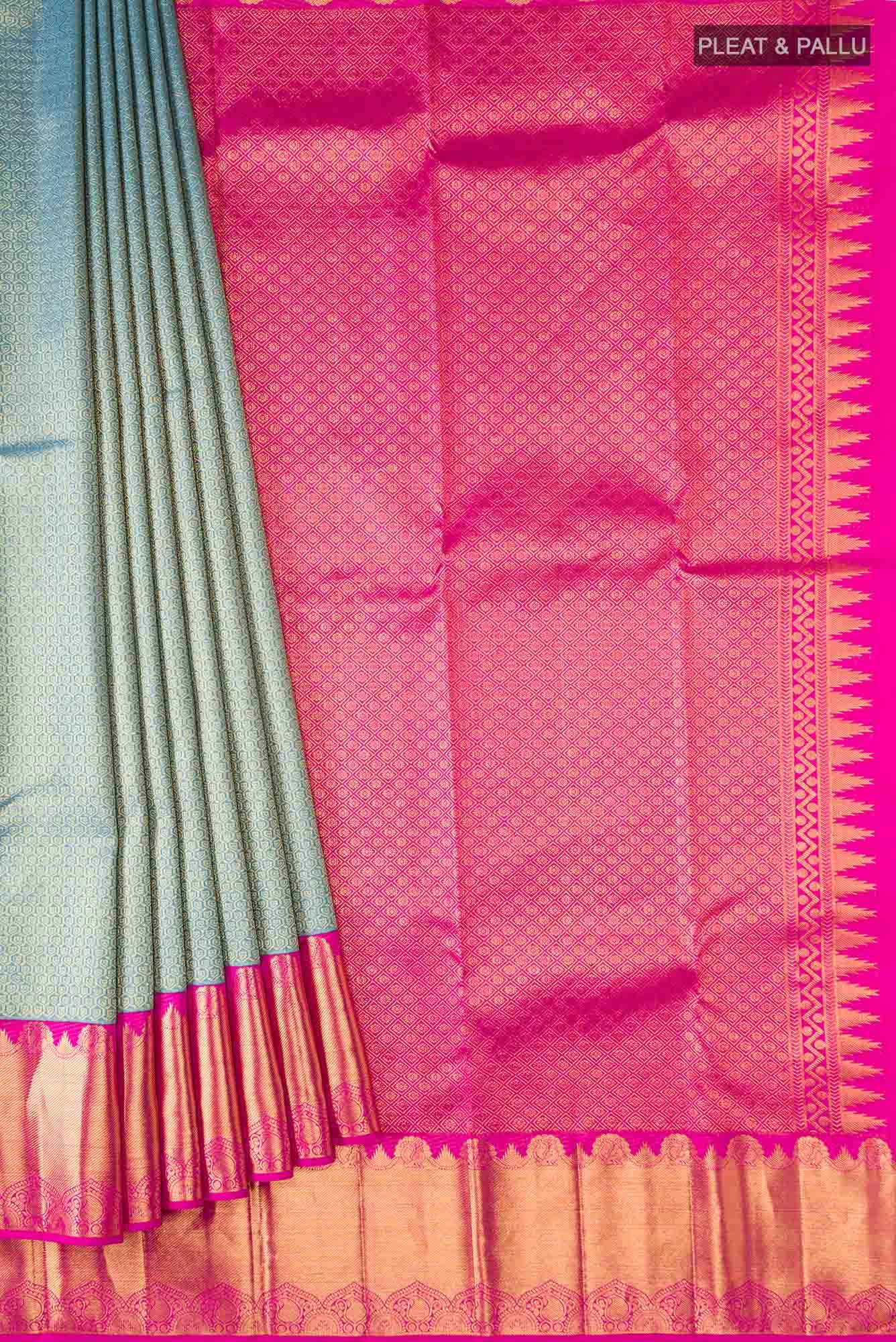 Blue Kanchipuram Silk Saree