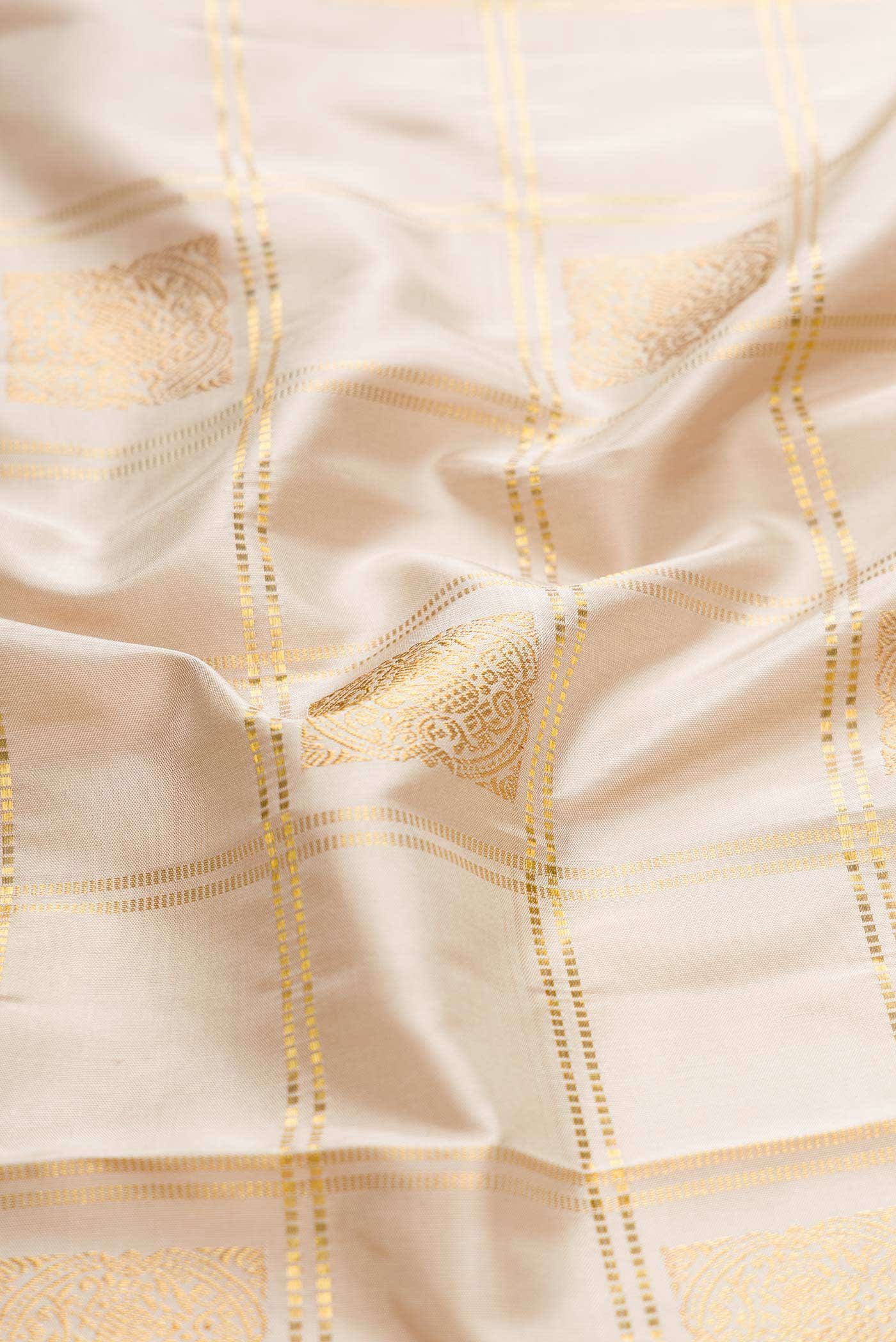Beige Kanchipuram Silk Saree
