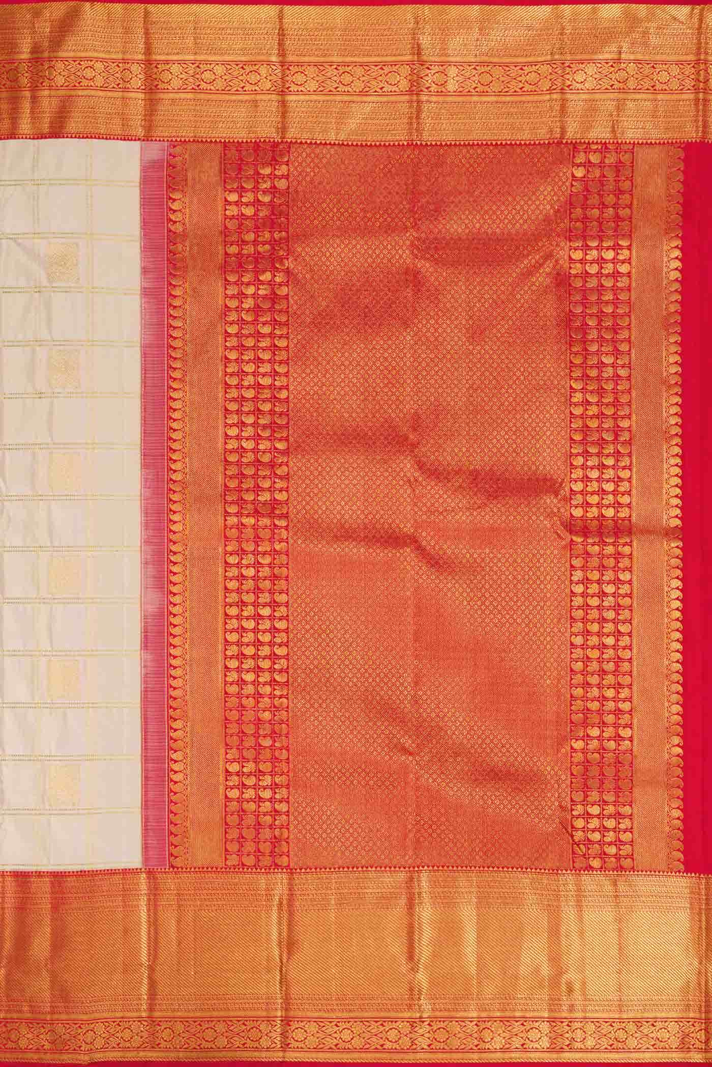 Beige Kanchipuram Silk Saree