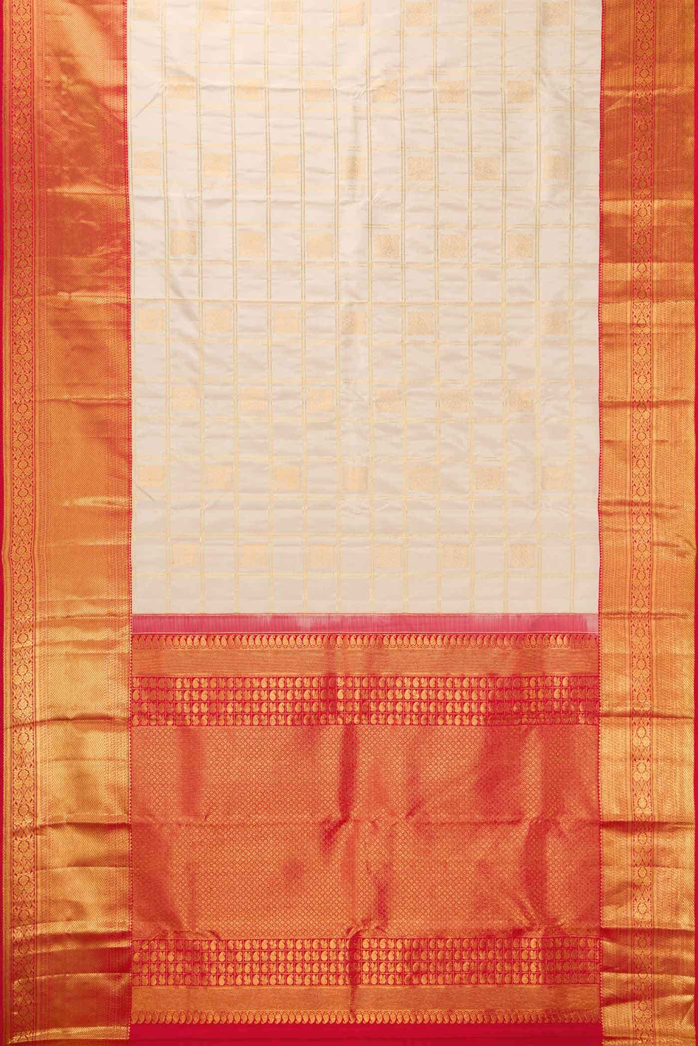 Beige Kanchipuram Silk Saree