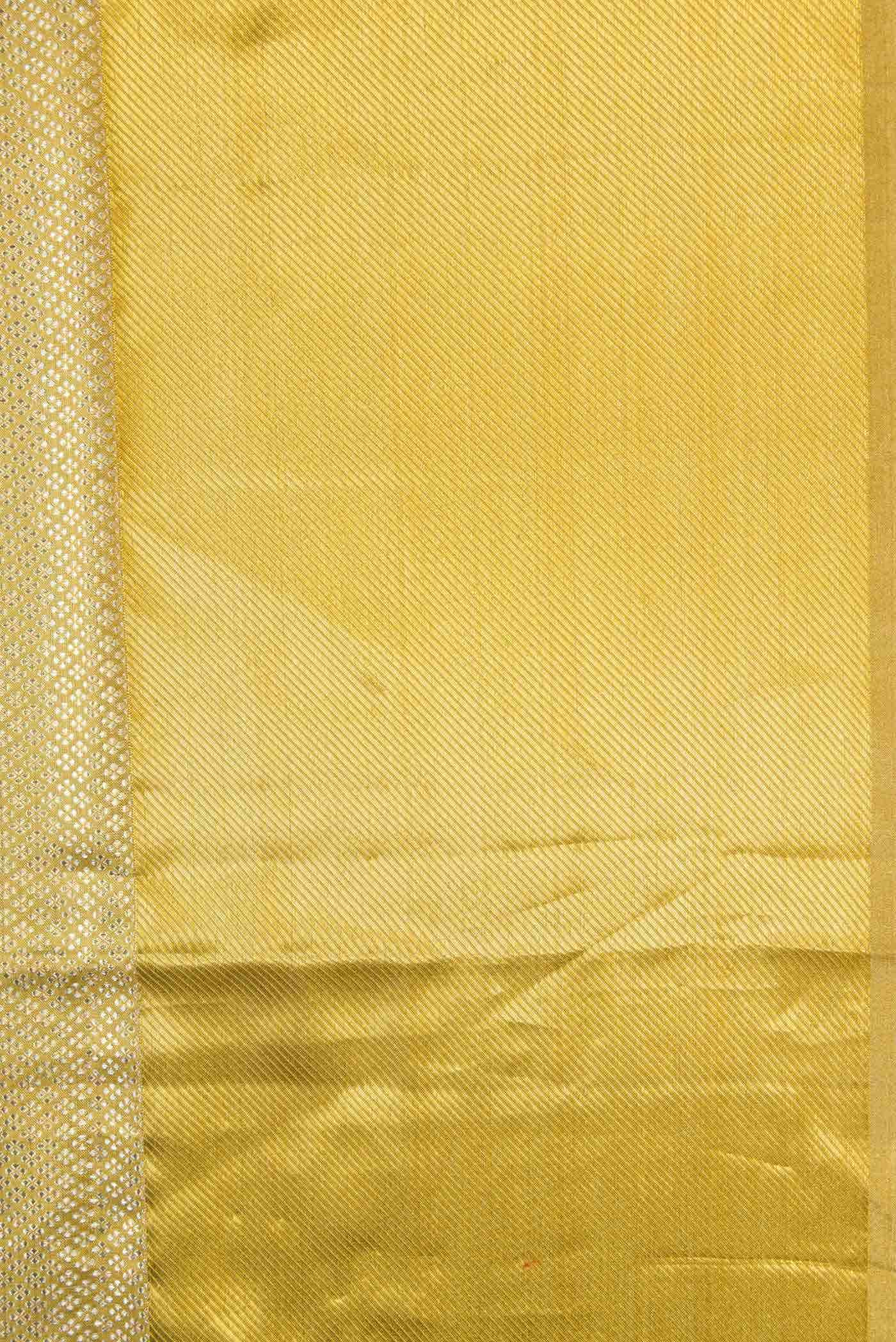Gold Dual Tone Kanchipuram Tissue Silk Saree