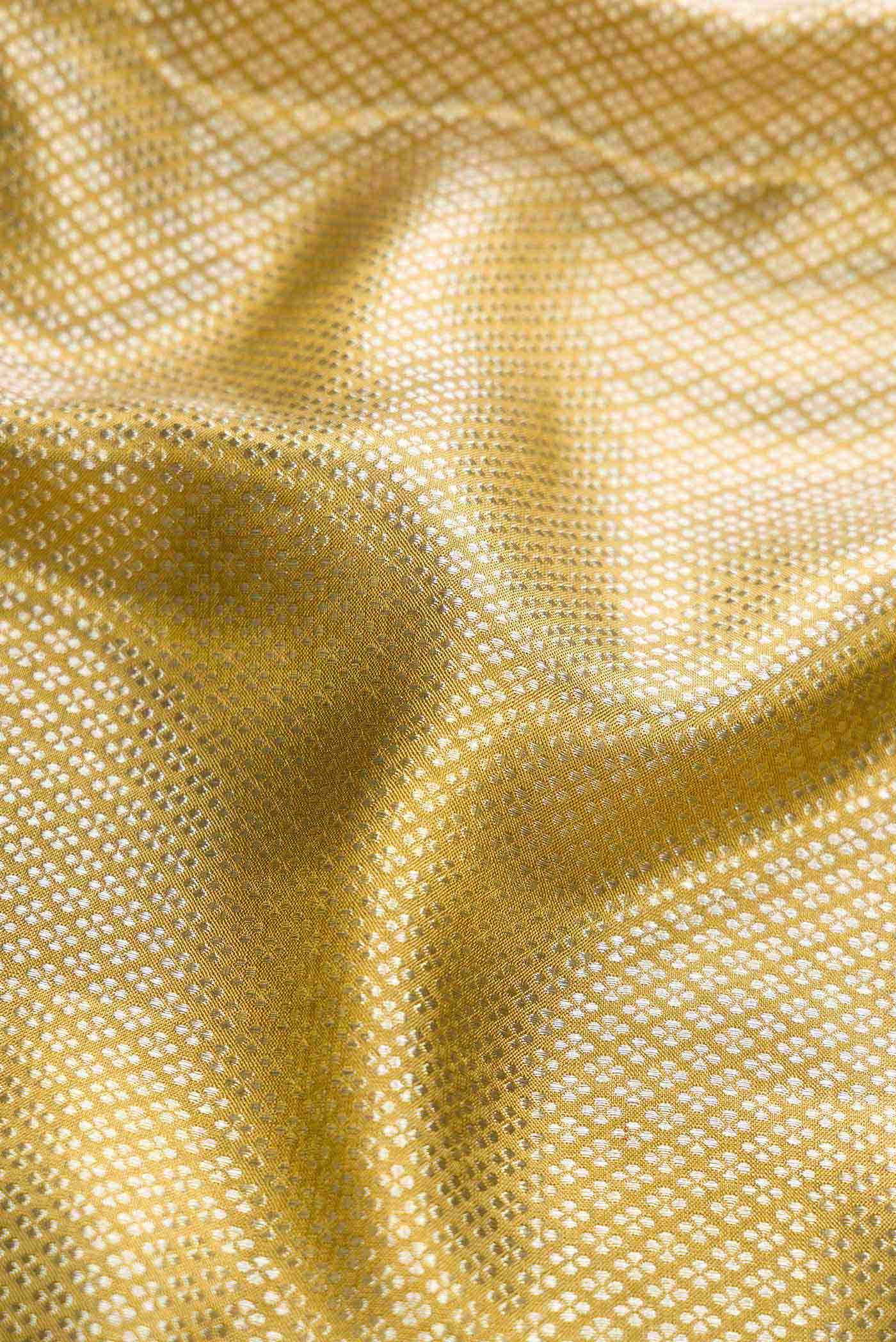 Gold Dual Tone Kanchipuram Tissue Silk Saree