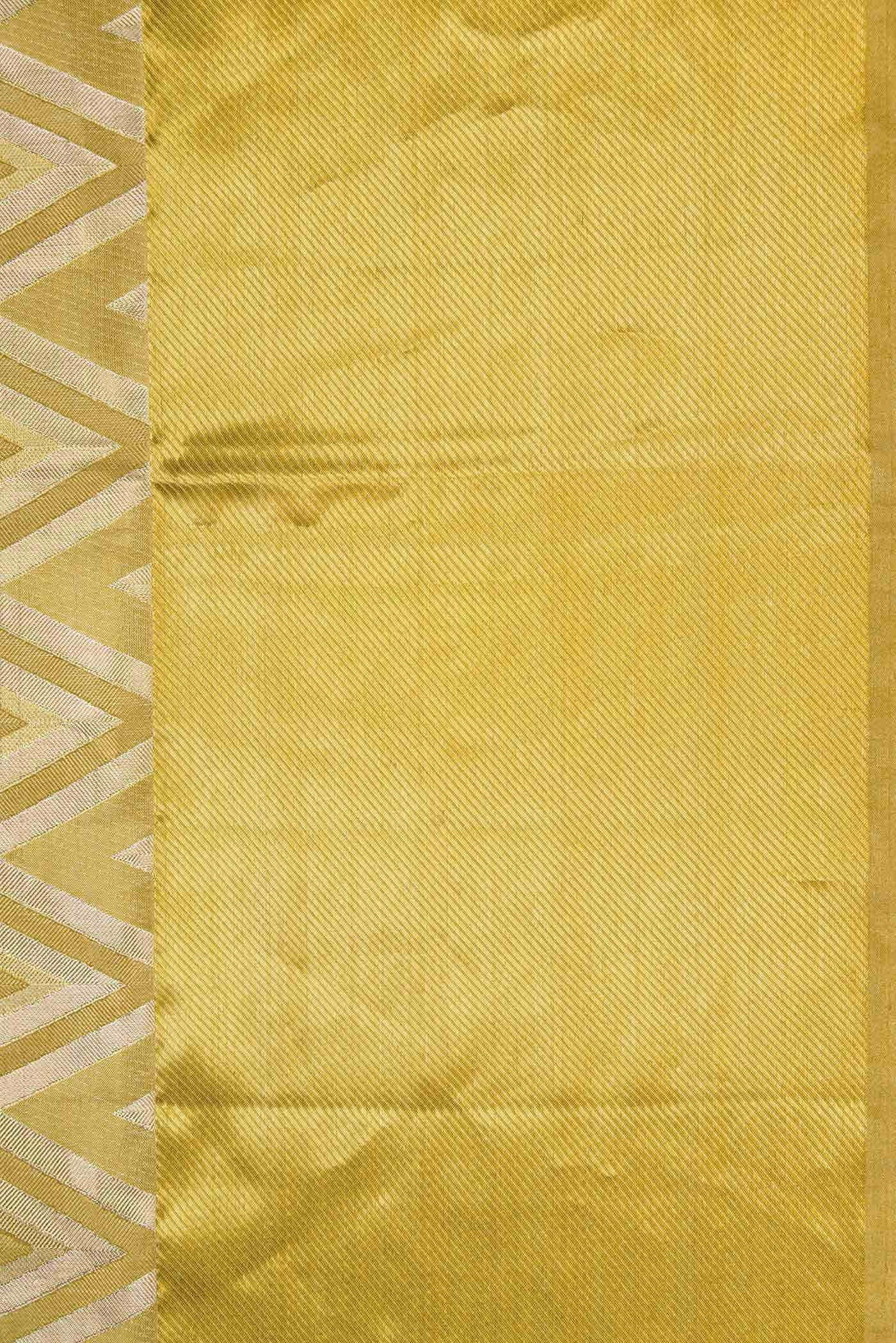 Gold Dual Tone Kanchipuram Tissue Silk Saree
