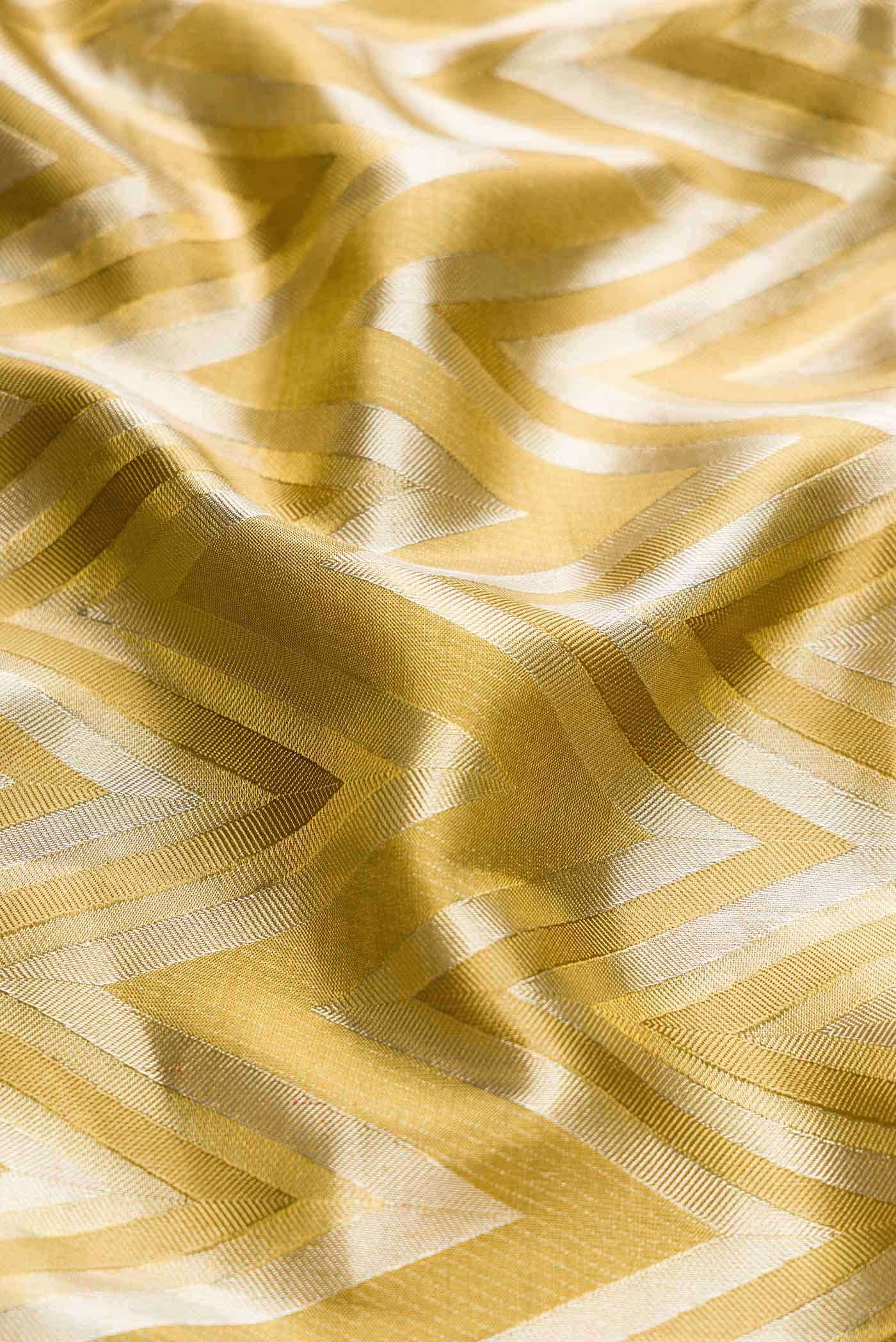 Gold Dual Tone Kanchipuram Tissue Silk Saree