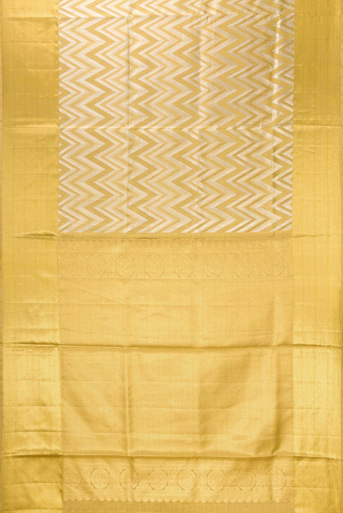 Gold Dual Tone Kanchipuram Tissue Silk Saree