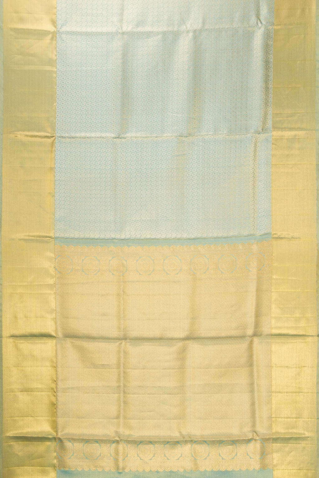 Light Blue Dual Tone Kanchipuram Tissue Silk Saree