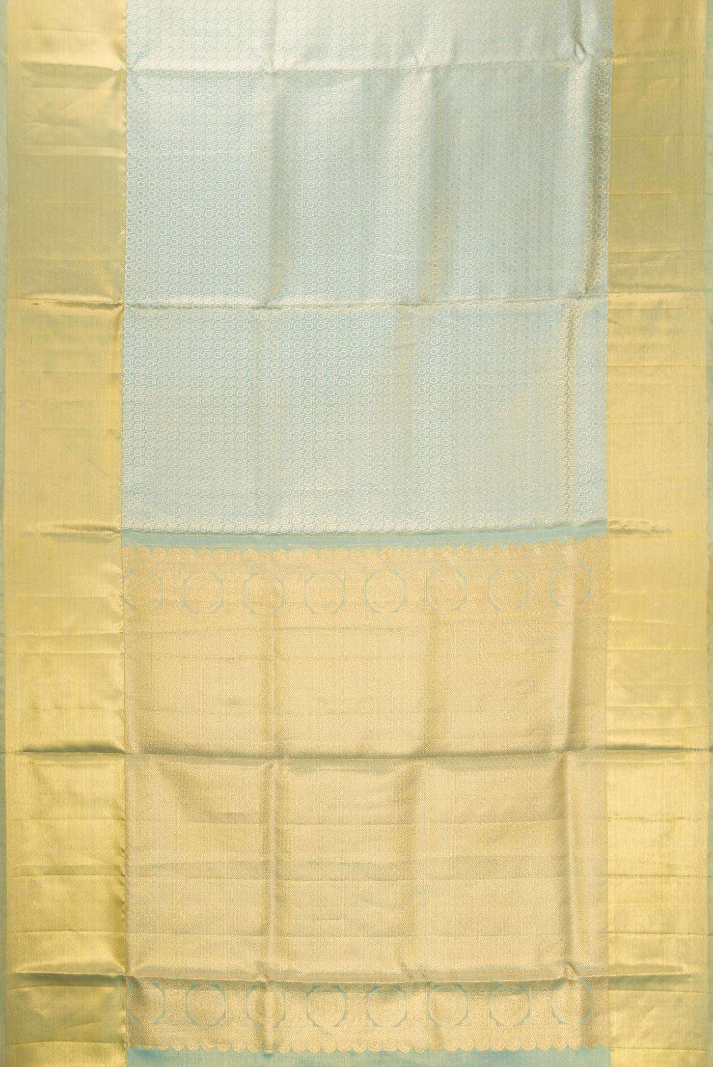 Light Blue Dual Tone Kanchipuram Tissue Silk Saree