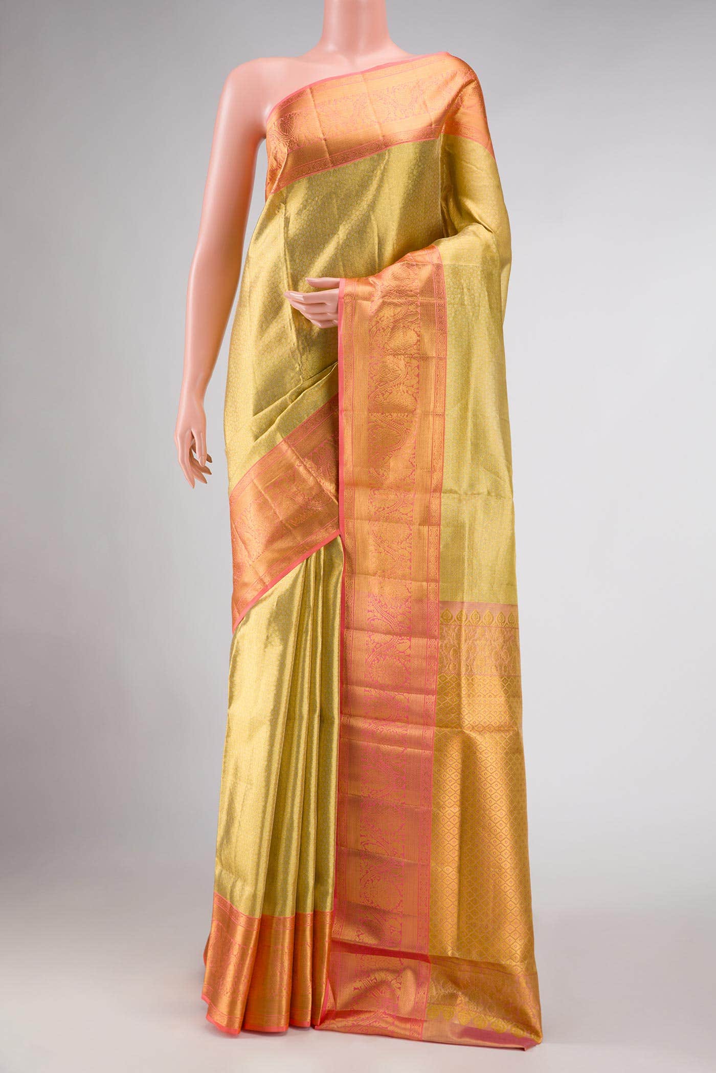 Gold Kanchipuram Tissue Silk Saree