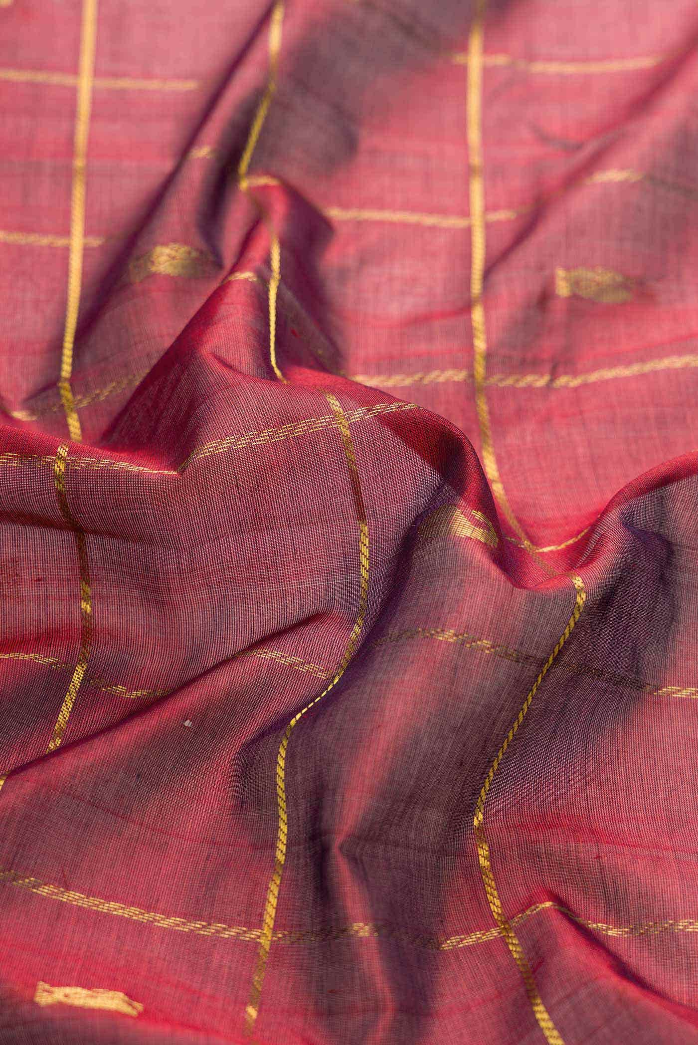 Burgundy Dual Tone Silk Cotton Saree