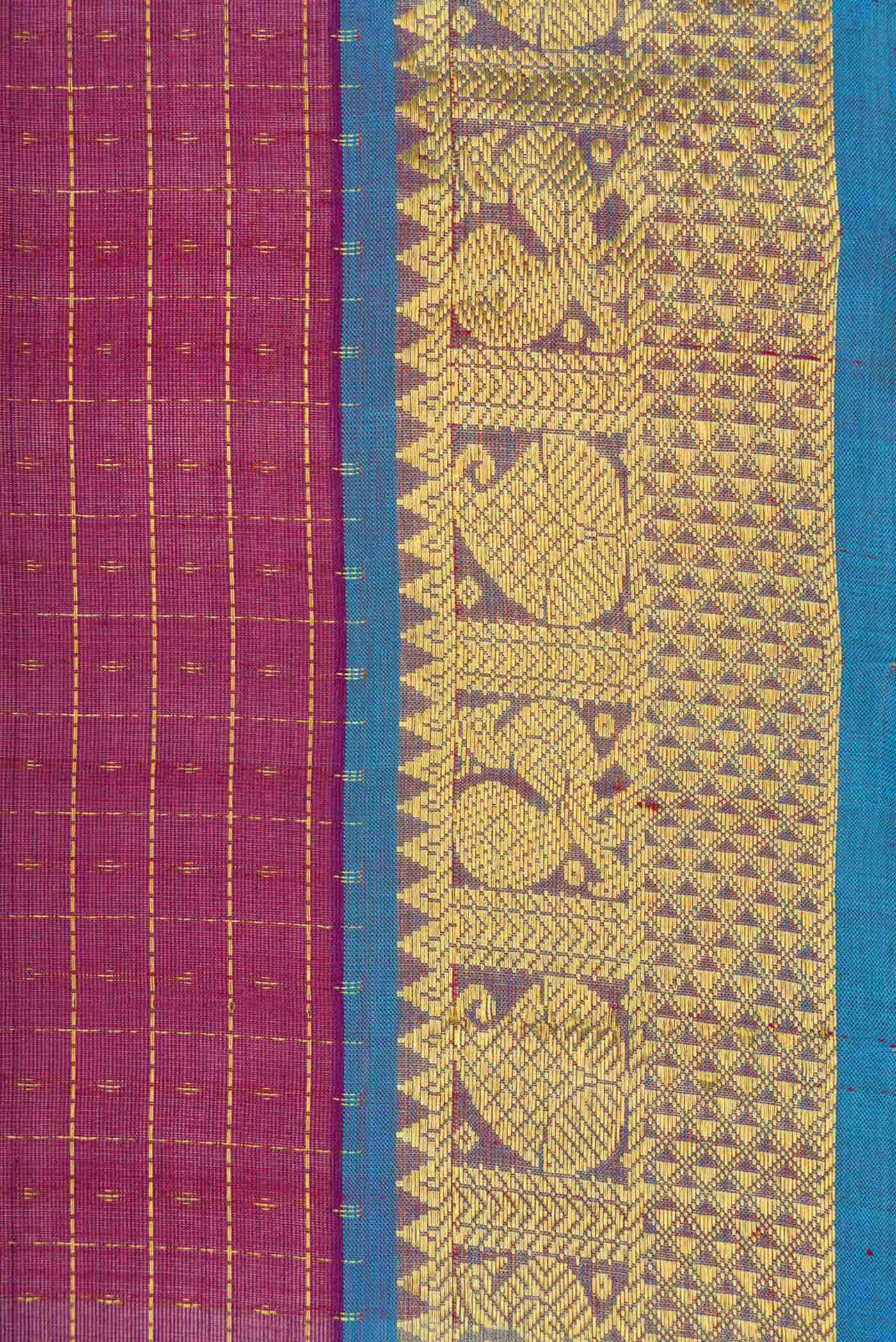 Purple Dual Tone Silk Cotton Saree