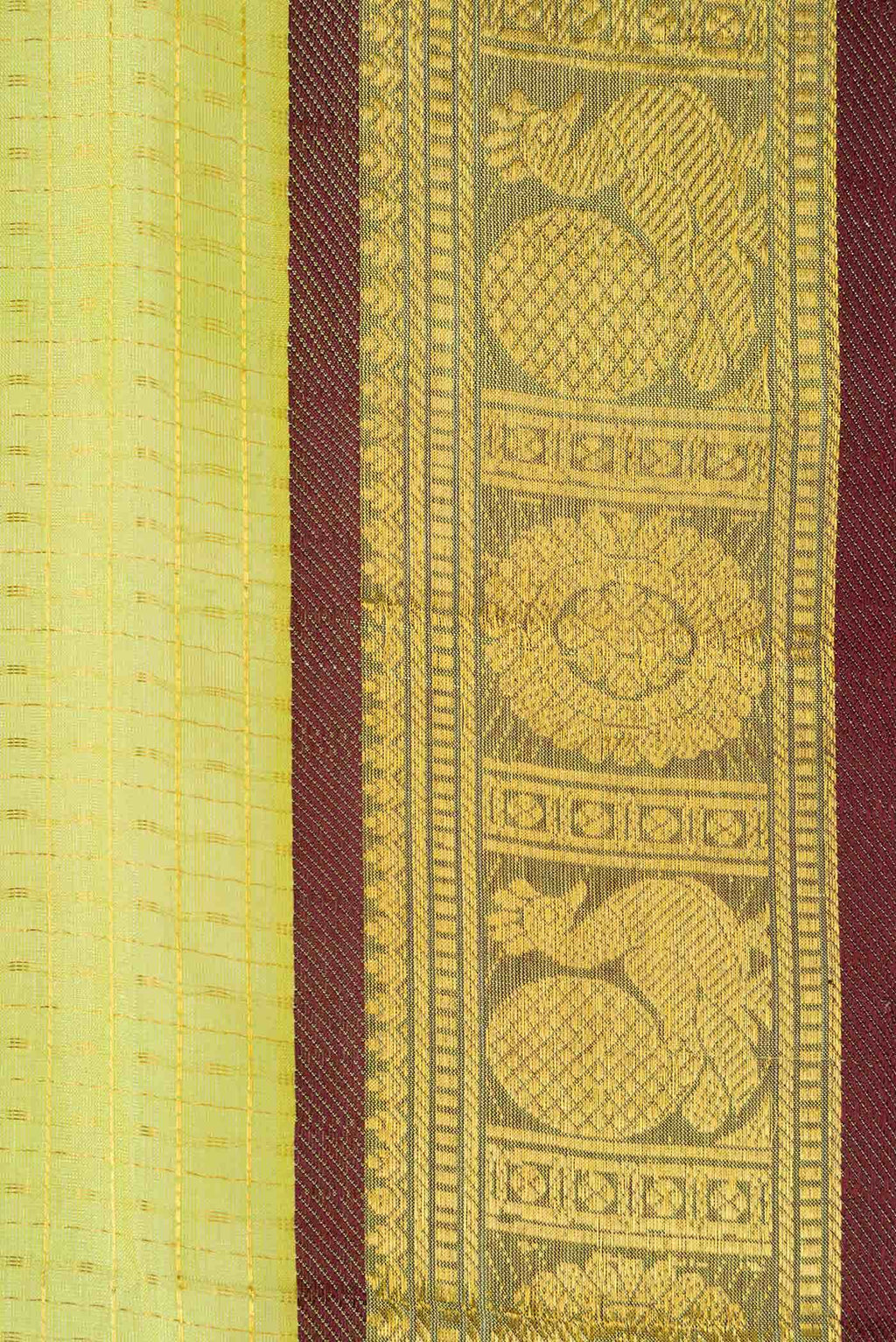 Parrot Green Dual Tone Silk Cotton Saree