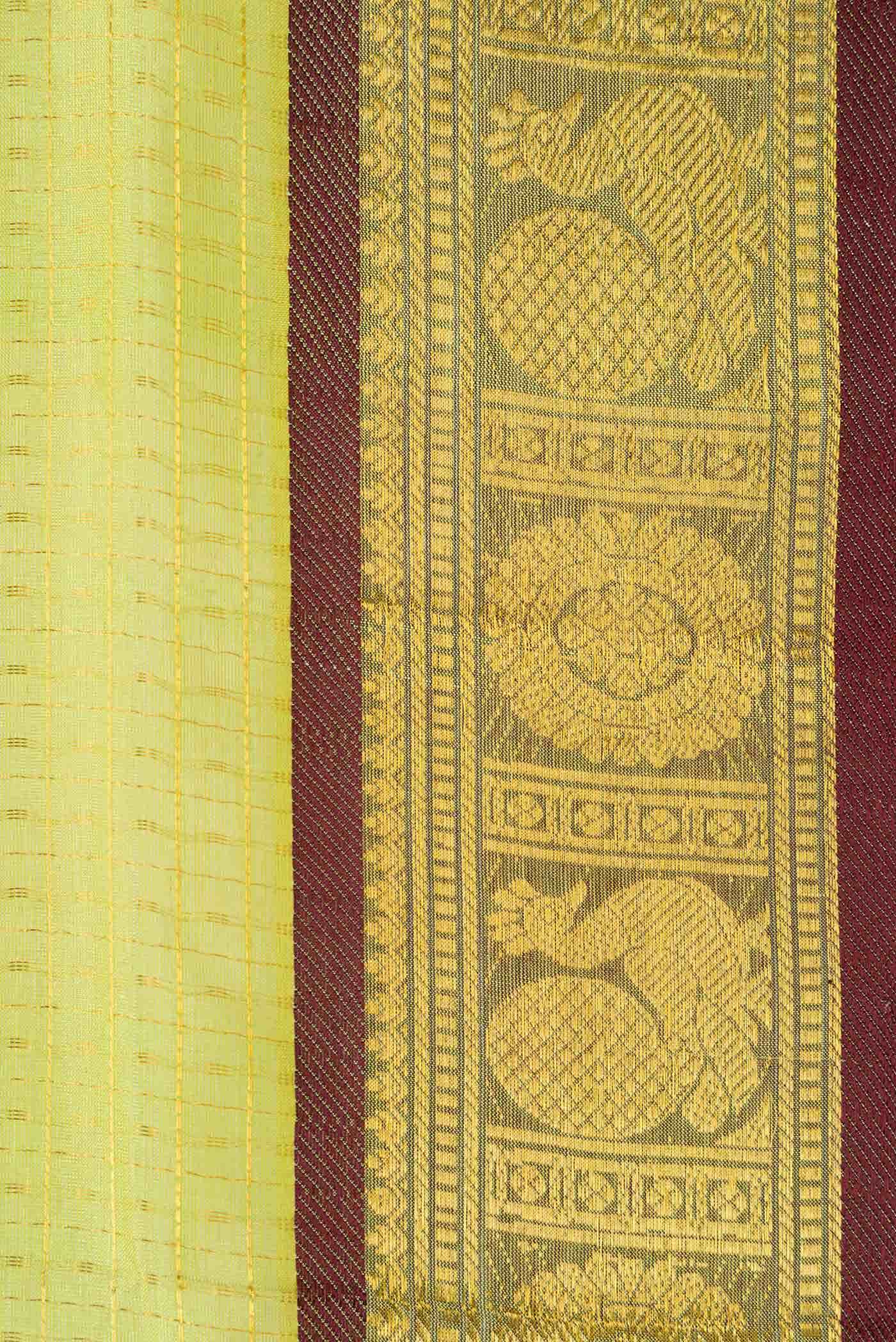 Parrot Green Dual Tone Silk Cotton Saree