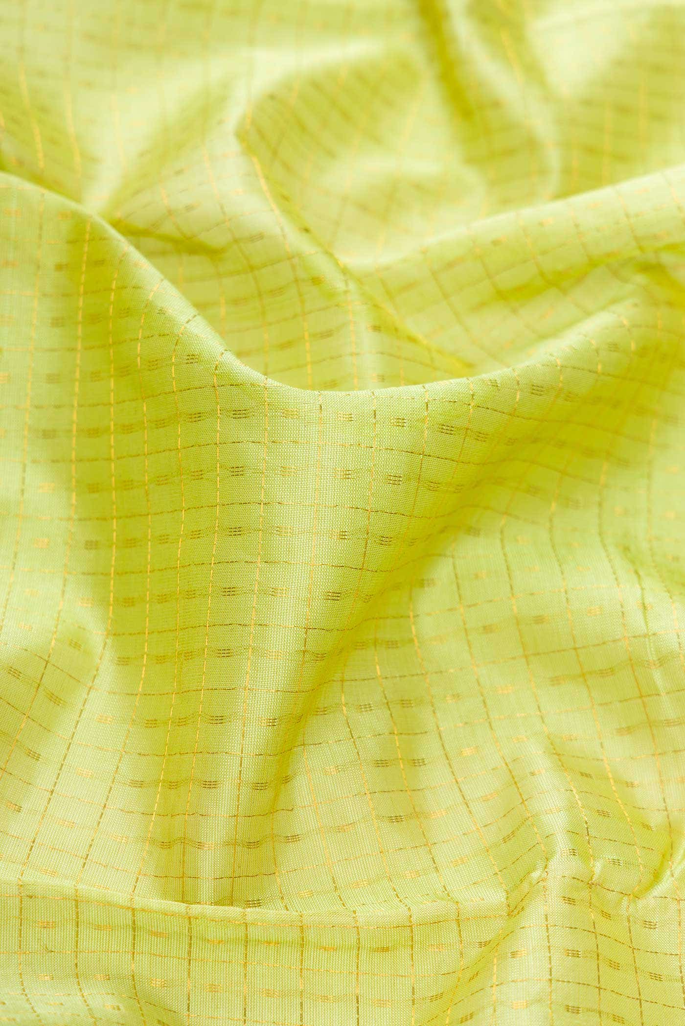 Parrot Green Dual Tone Silk Cotton Saree