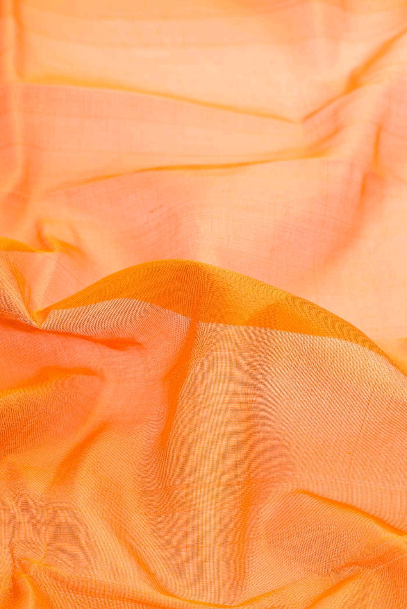 Brick Orange Dual Tone Silk Cotton Saree