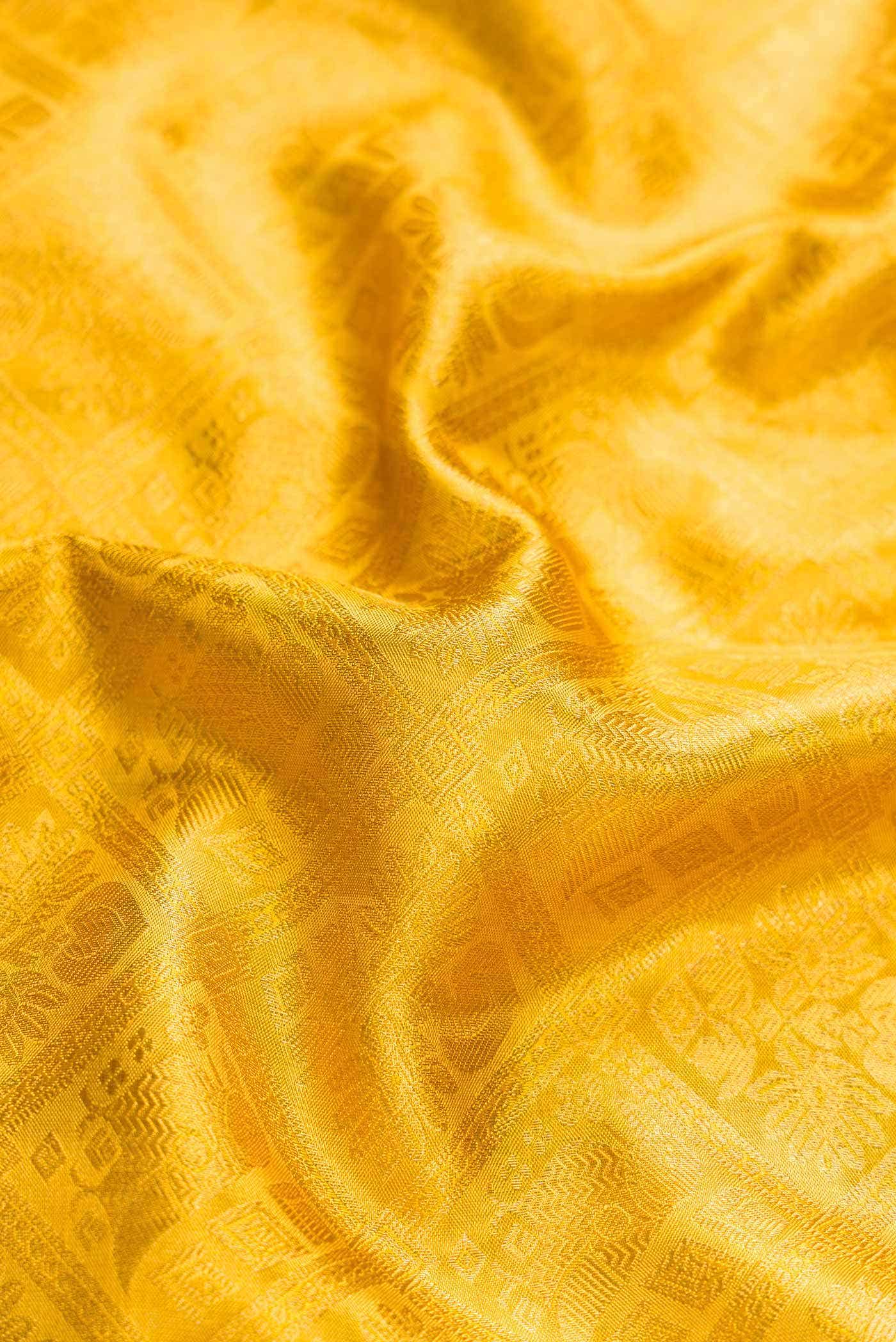 Gold Dual Tone Kanchipuram Tissue Silk Saree