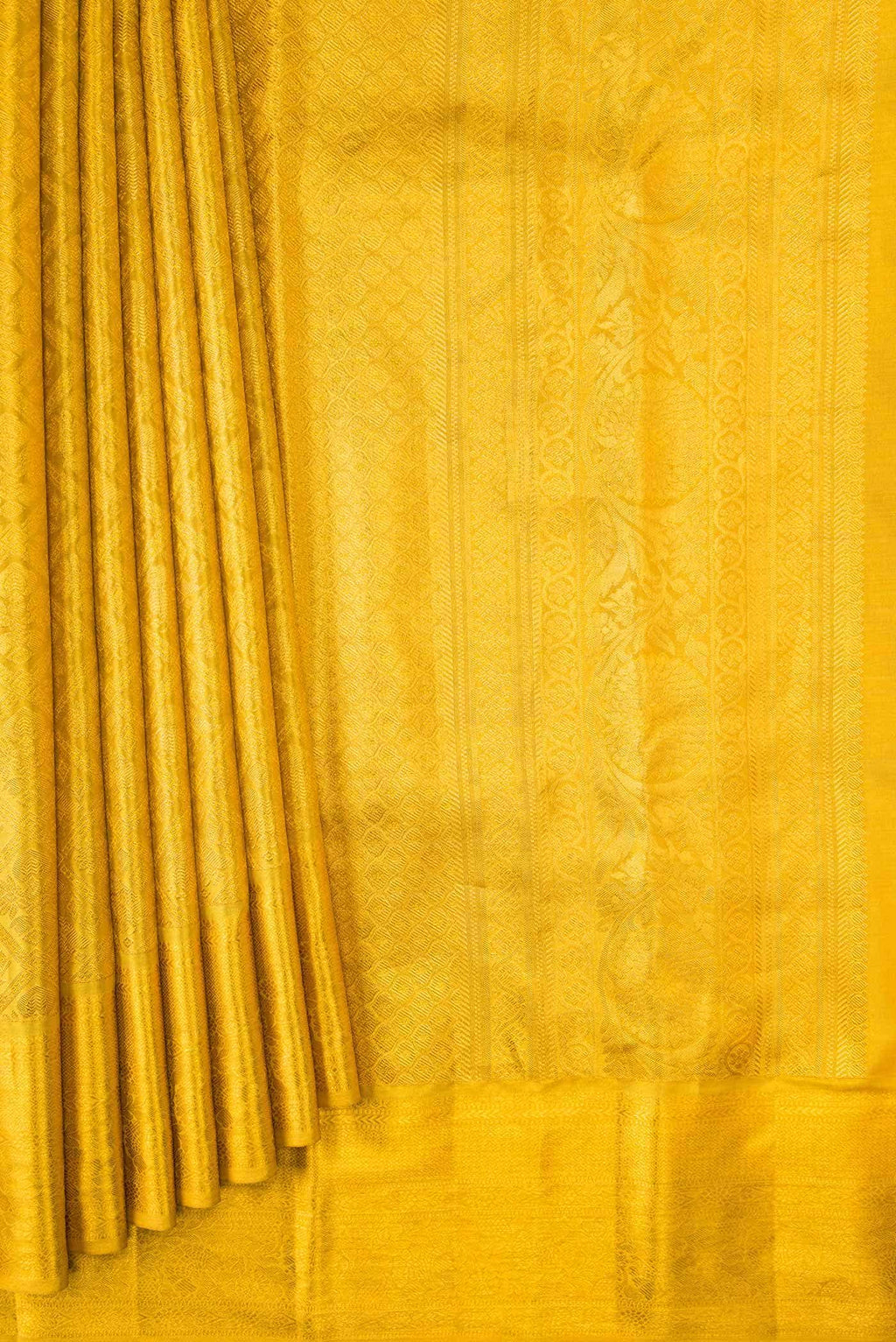 Gold Dual Tone Kanchipuram Tissue Silk Saree