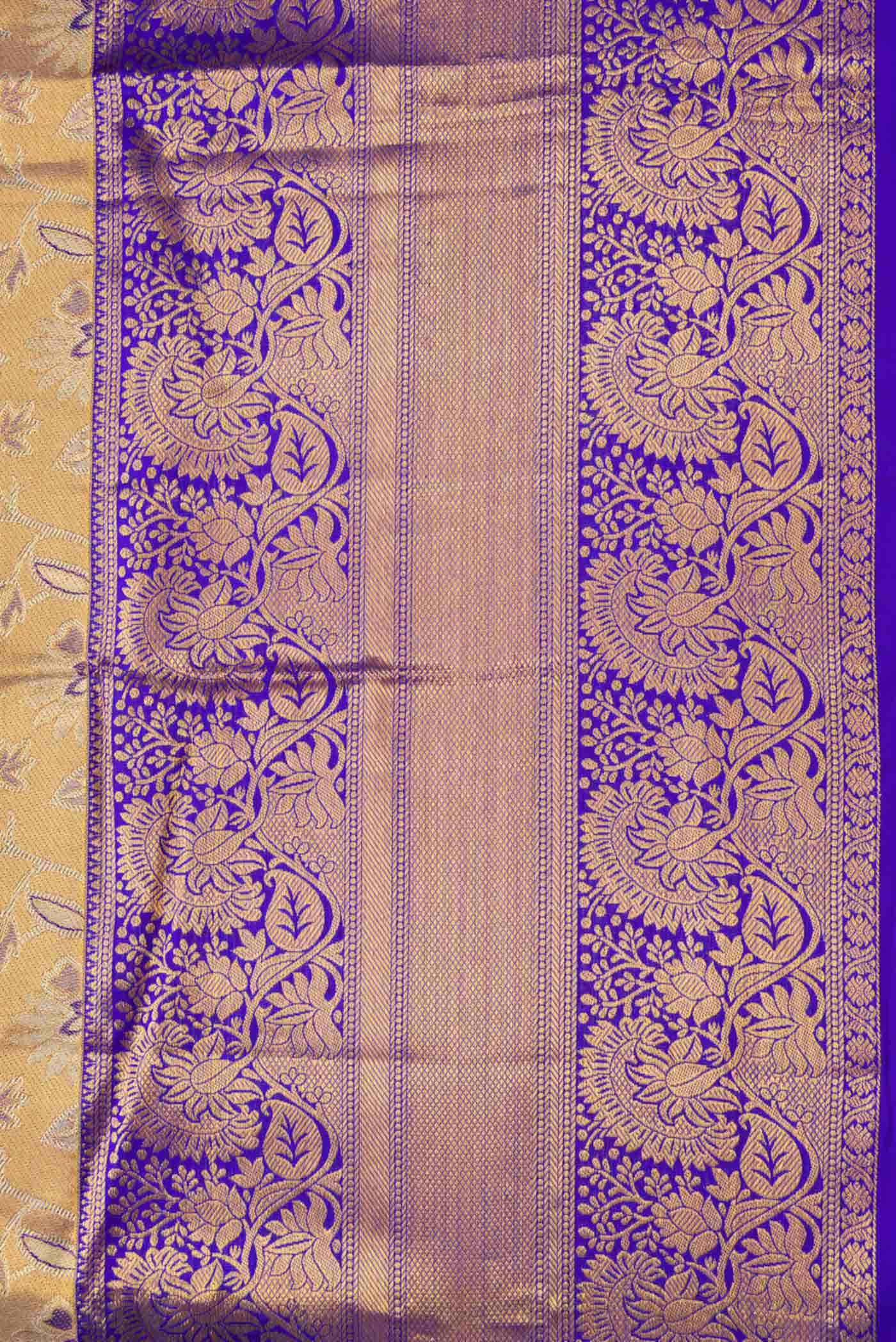Gold Dual Tone Kanchipuram Tissue Silk Saree