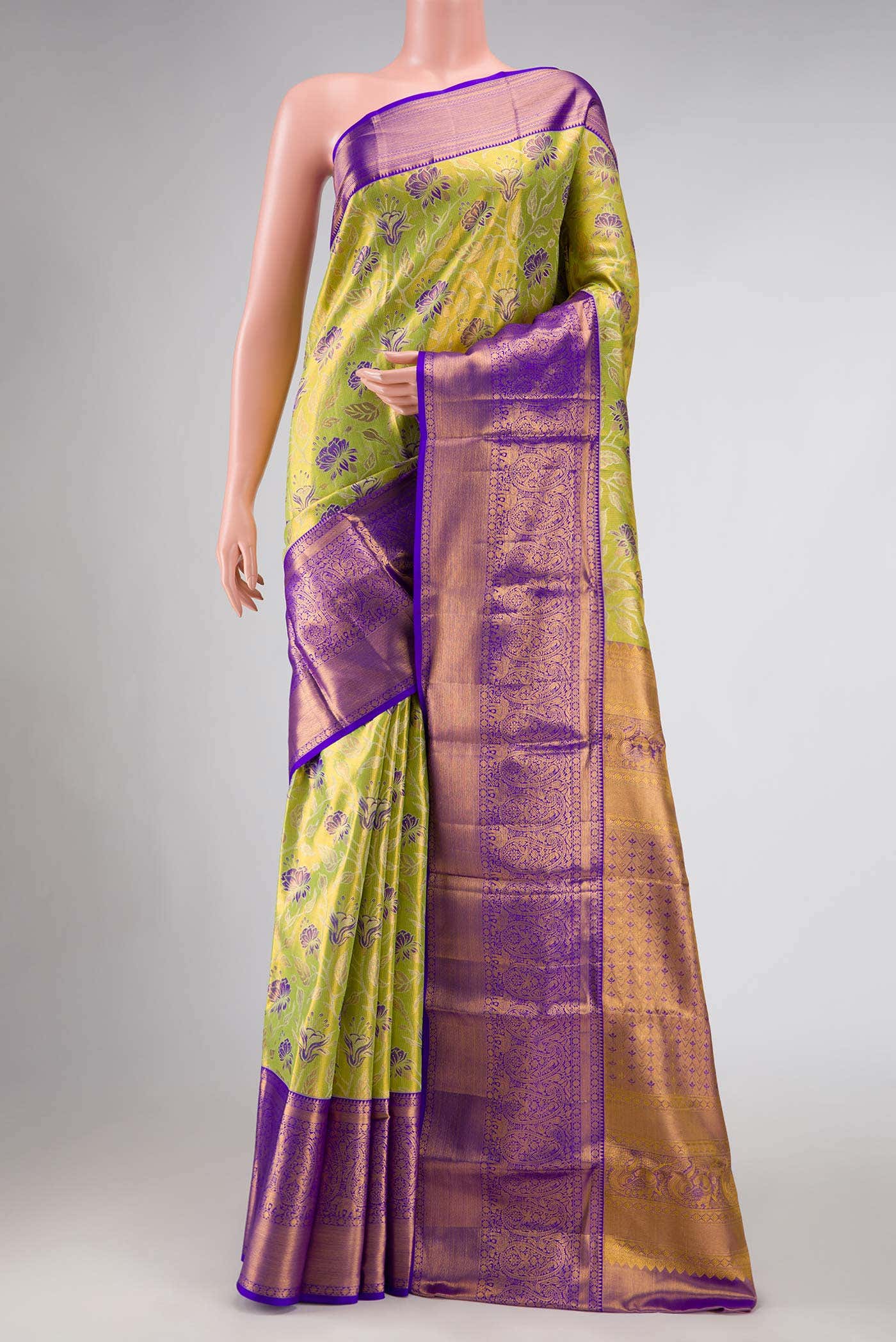 Green Kanchipuram Tissue Silk Saree