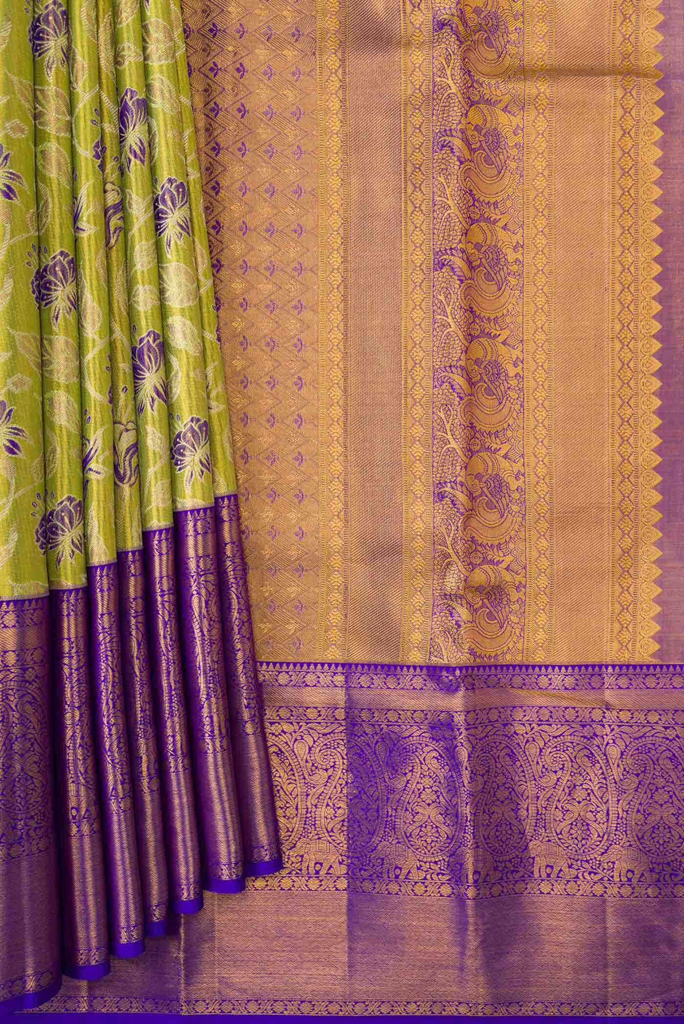 Green Kanchipuram Tissue Silk Saree