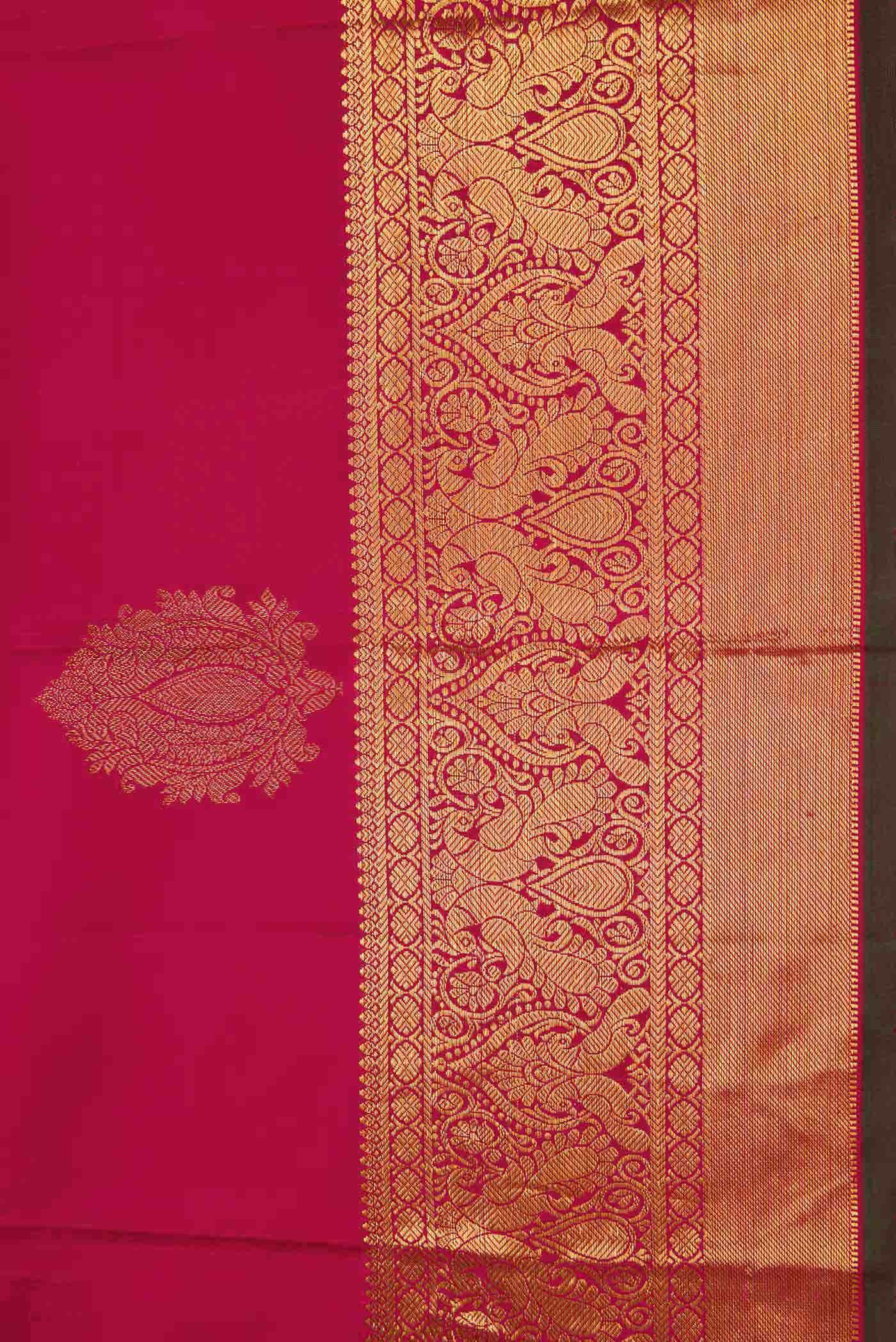 Dark Pink Dual Tone Kanchipuram Silk Saree