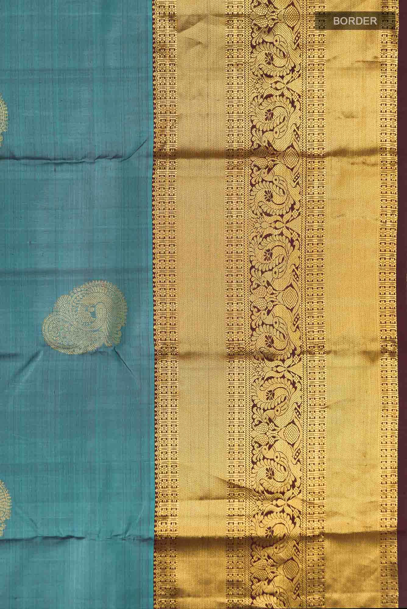 Blue Kanchipuram Silk Saree